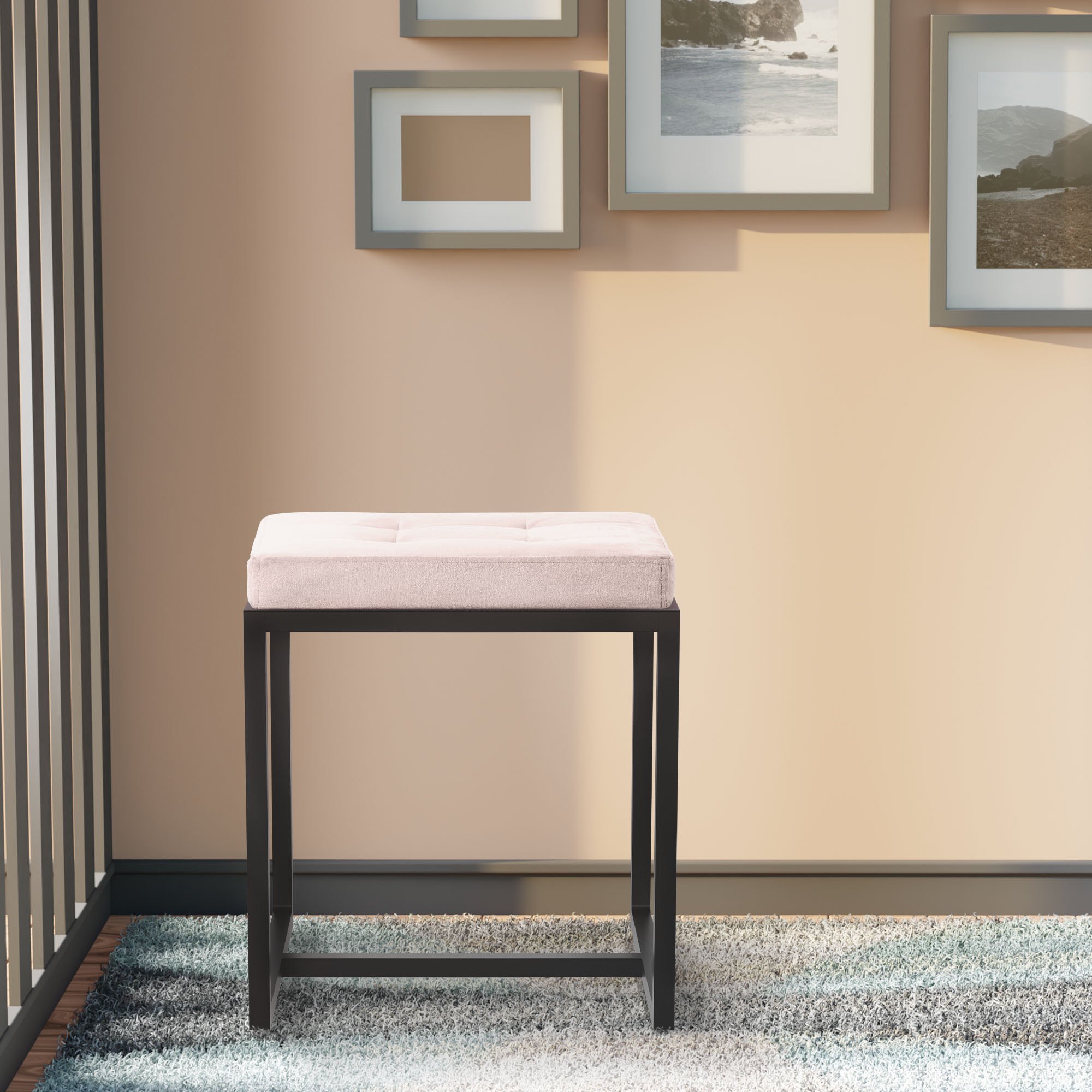 Sgabello Barci con struttura nera