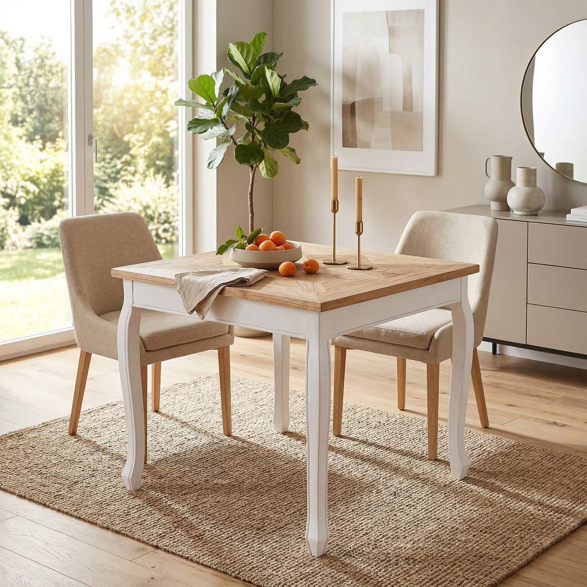 Tavolo da pranzo Lindon quadrato 80 x 80 cm