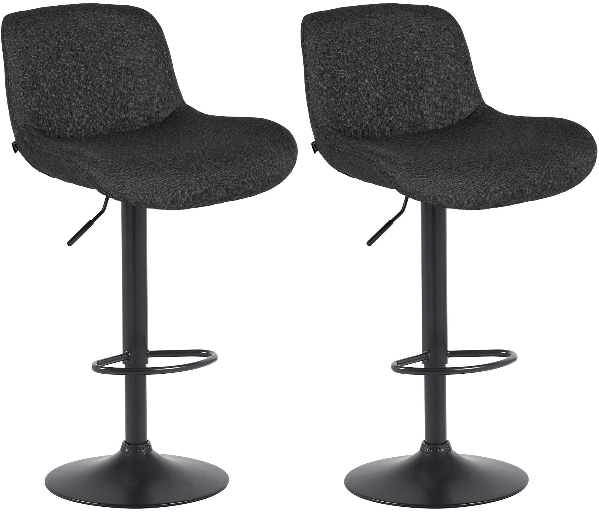 Set di 2 sgabelli da bar Solon nero