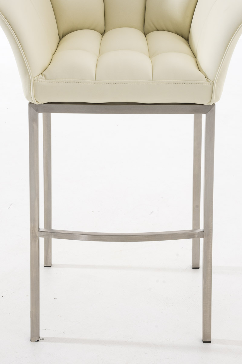Sgabello da Bar Damaso in Similpelle con Base a Quattro Gambe