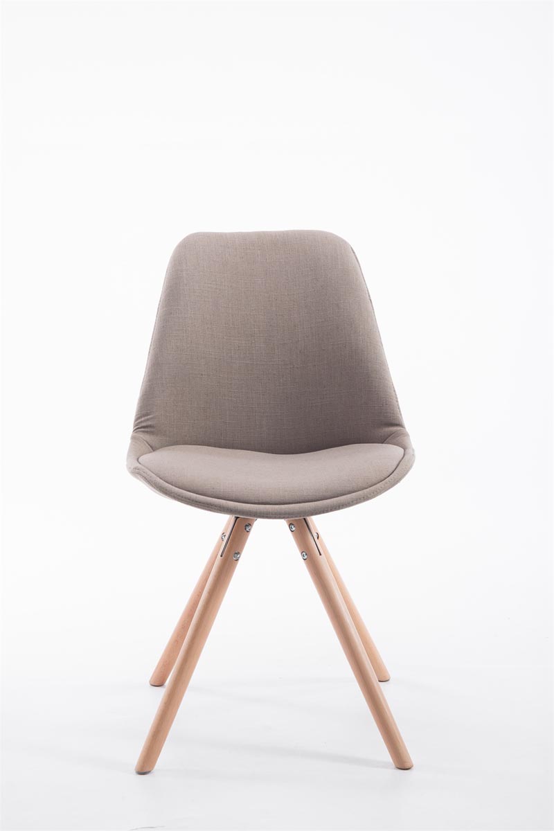 Sedia Toulouse in stoffa gambe tonde