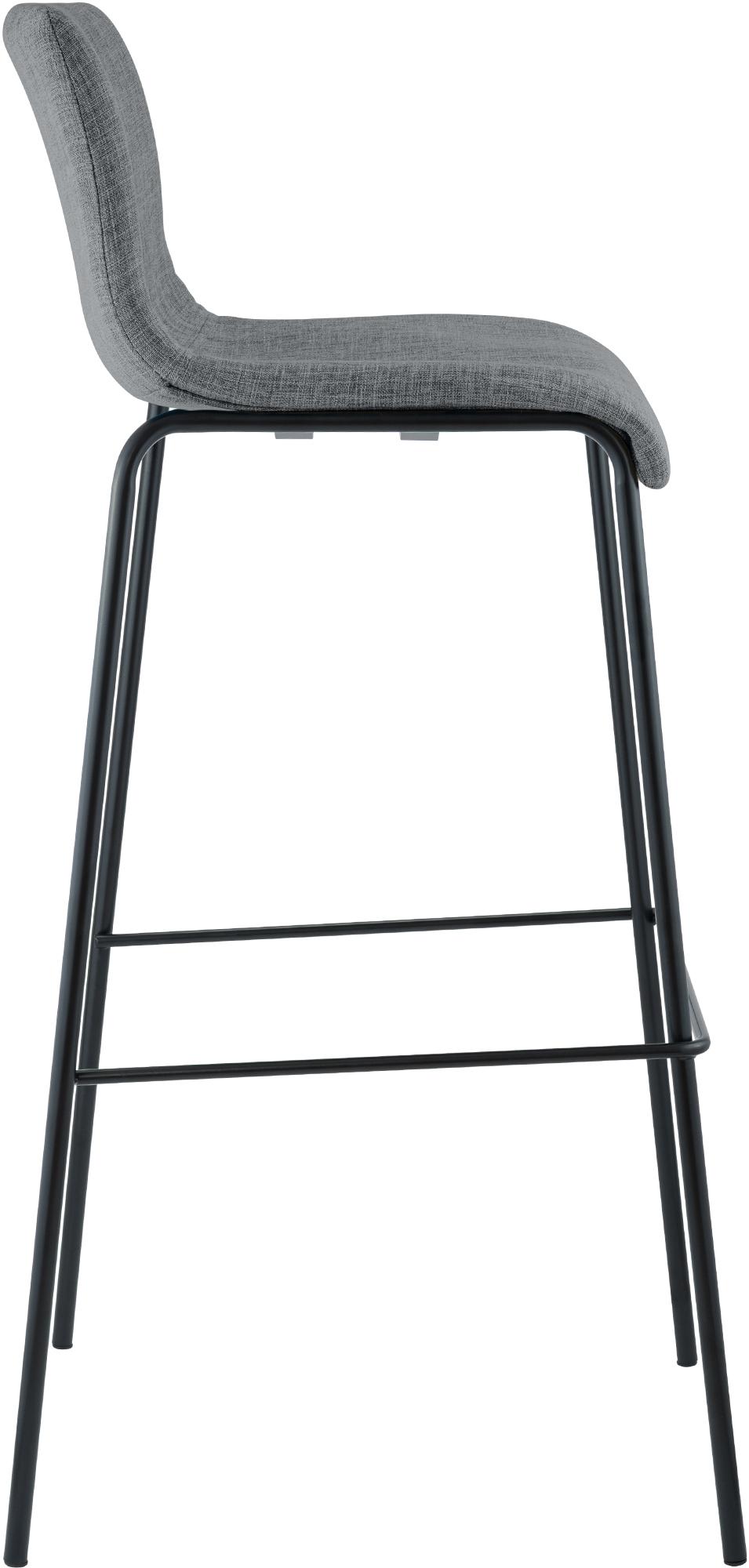 Sgabello da bar Hover in tessuto con base a quattro gambe