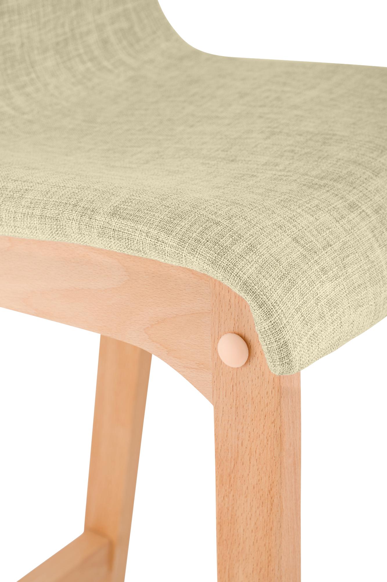 Sgabello da Bar Hover Tessuto Base a Quattro Gambe Natura