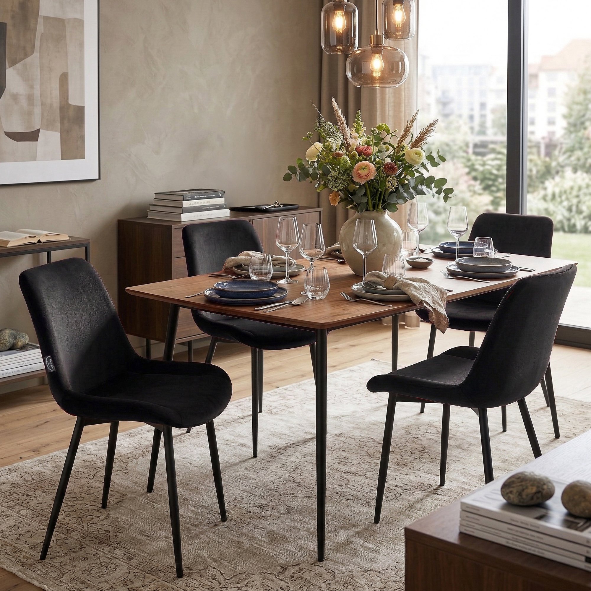 Sedia da Pranzo Victoria in Velluto - Eleganza e Comfort