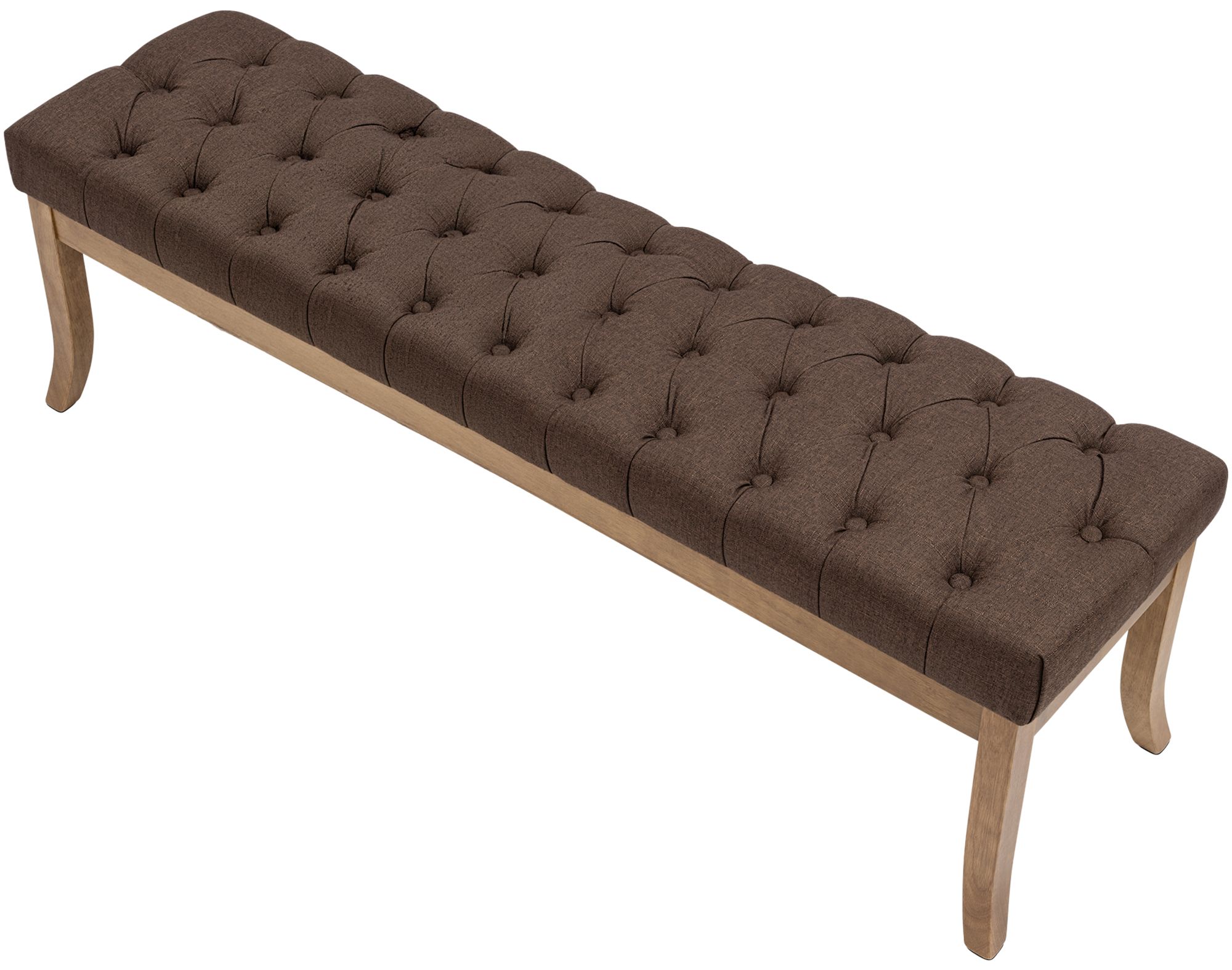 Panca design RAMSES in legno chiaro antico tessuto