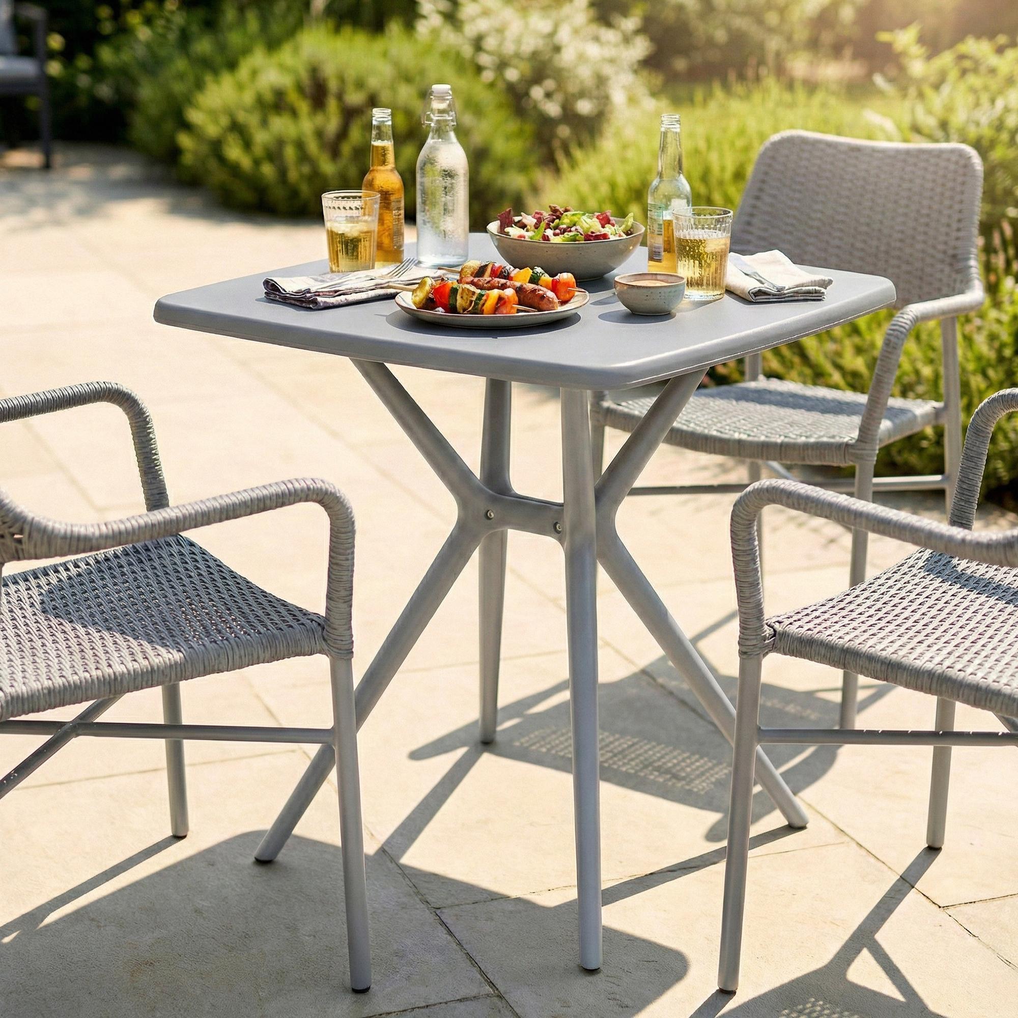 Tavolo da giardino Becky quadrato 72 x 72 cm