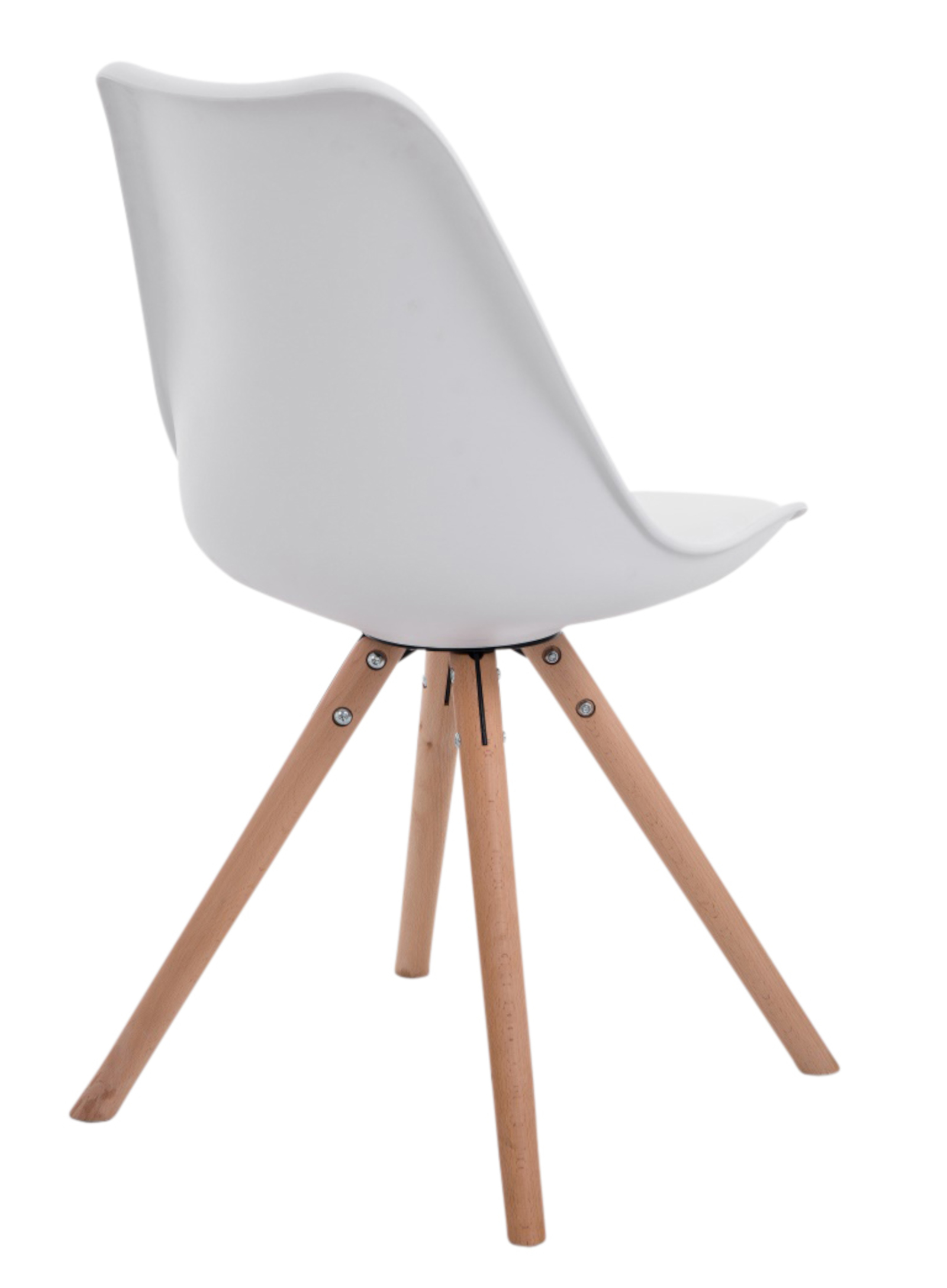 Set di 4 sedie Toulouse in ecopelle rotonde