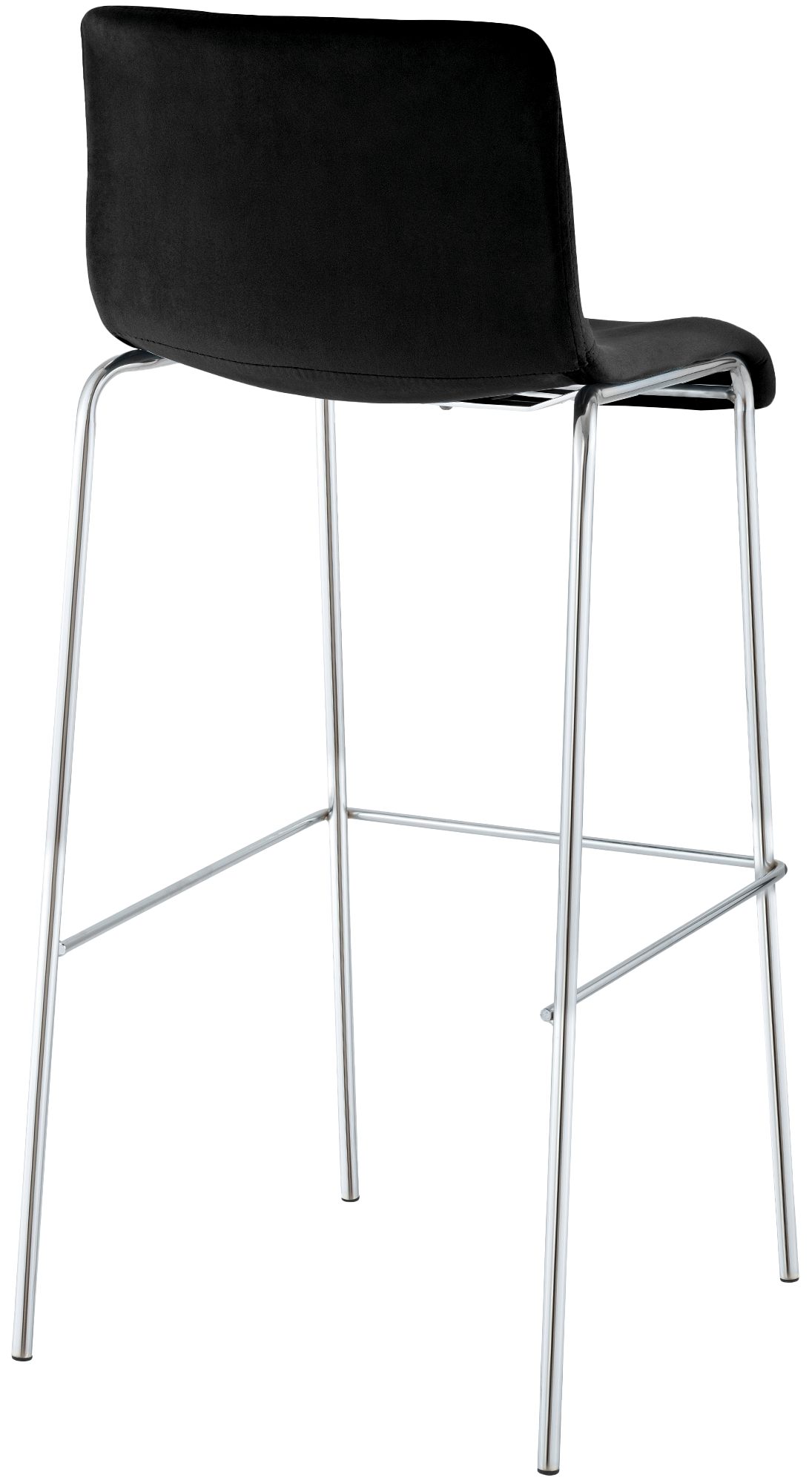 Sgabello da Bar Hover, Velluto, Gambe Cromate