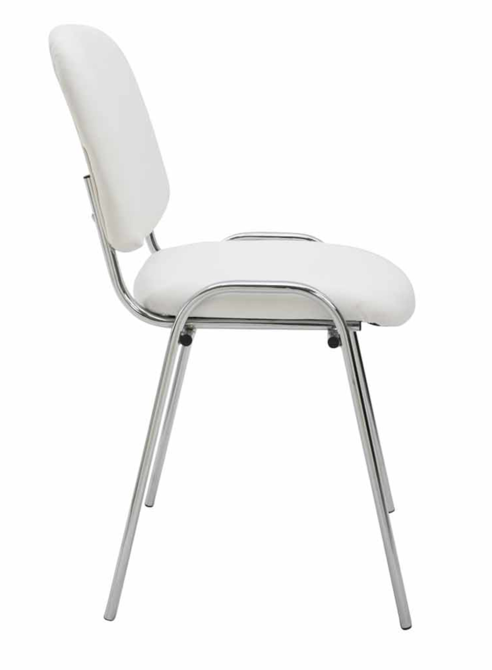 Set 4 Sedie Ufficio Ken Cromo In Similpelle