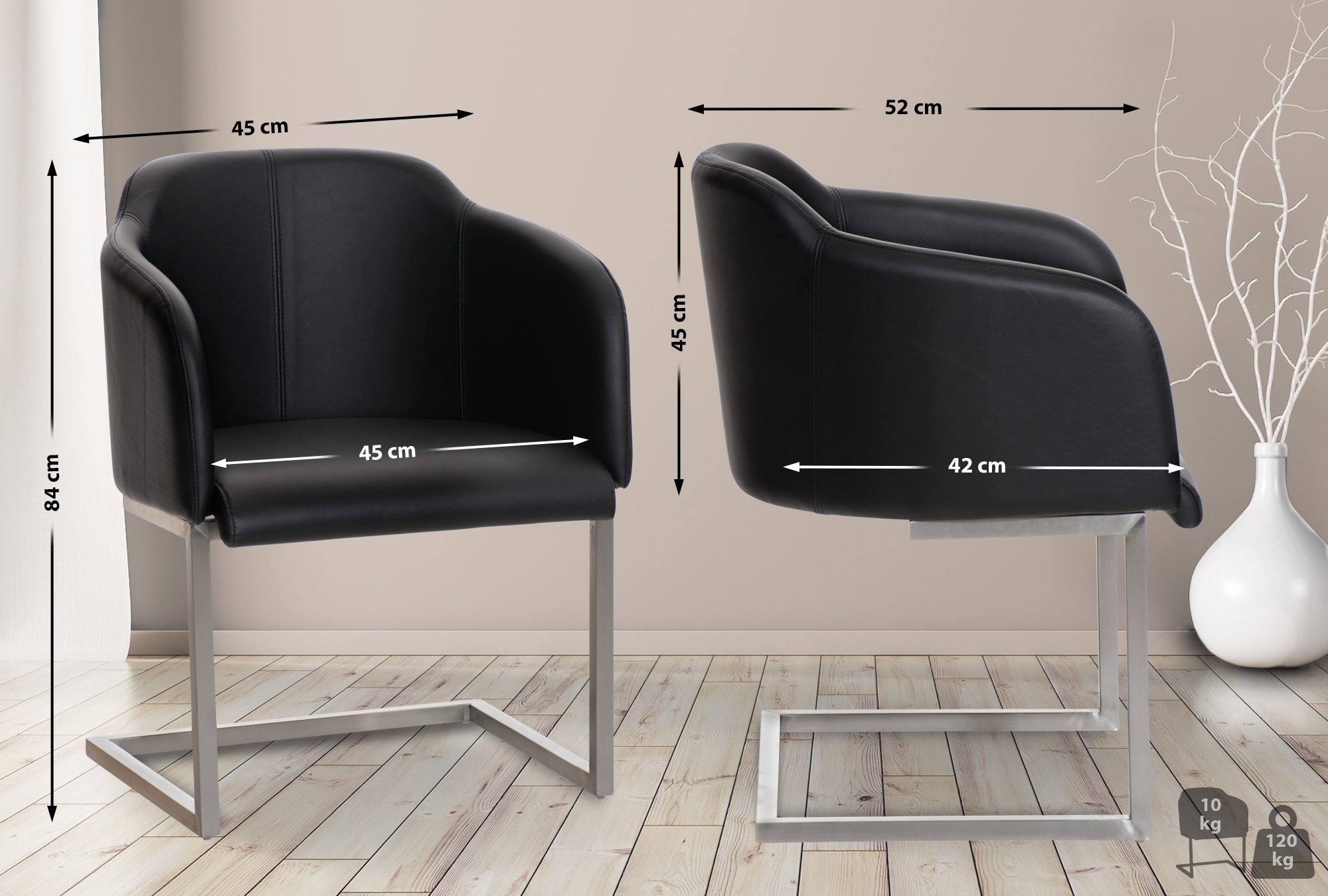 Sedia Magnus in similpelle