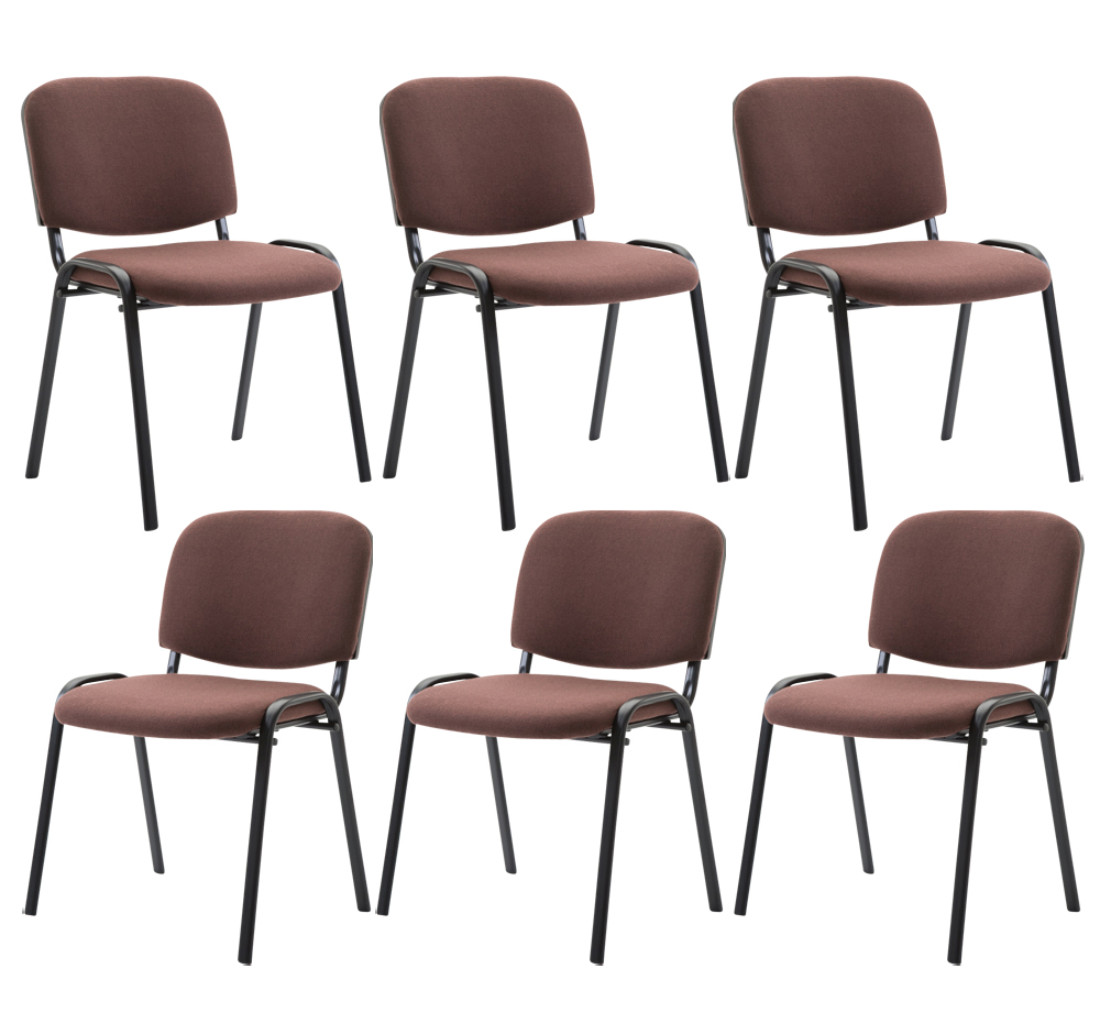 Set 6x Sedie Ufficio Ken In Tessuto