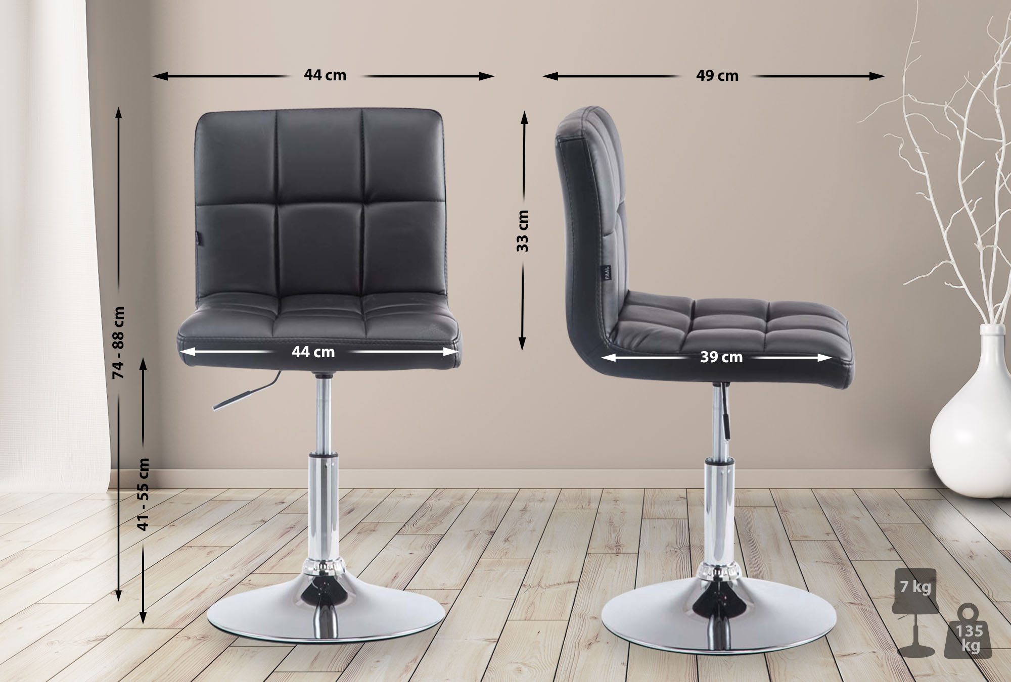 Sedia lounge Palma V2 in similpelle