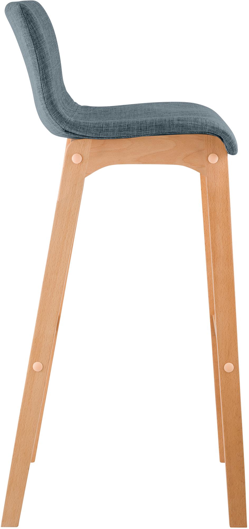 Sgabello da Bar Hover Tessuto Base a Quattro Gambe Natura