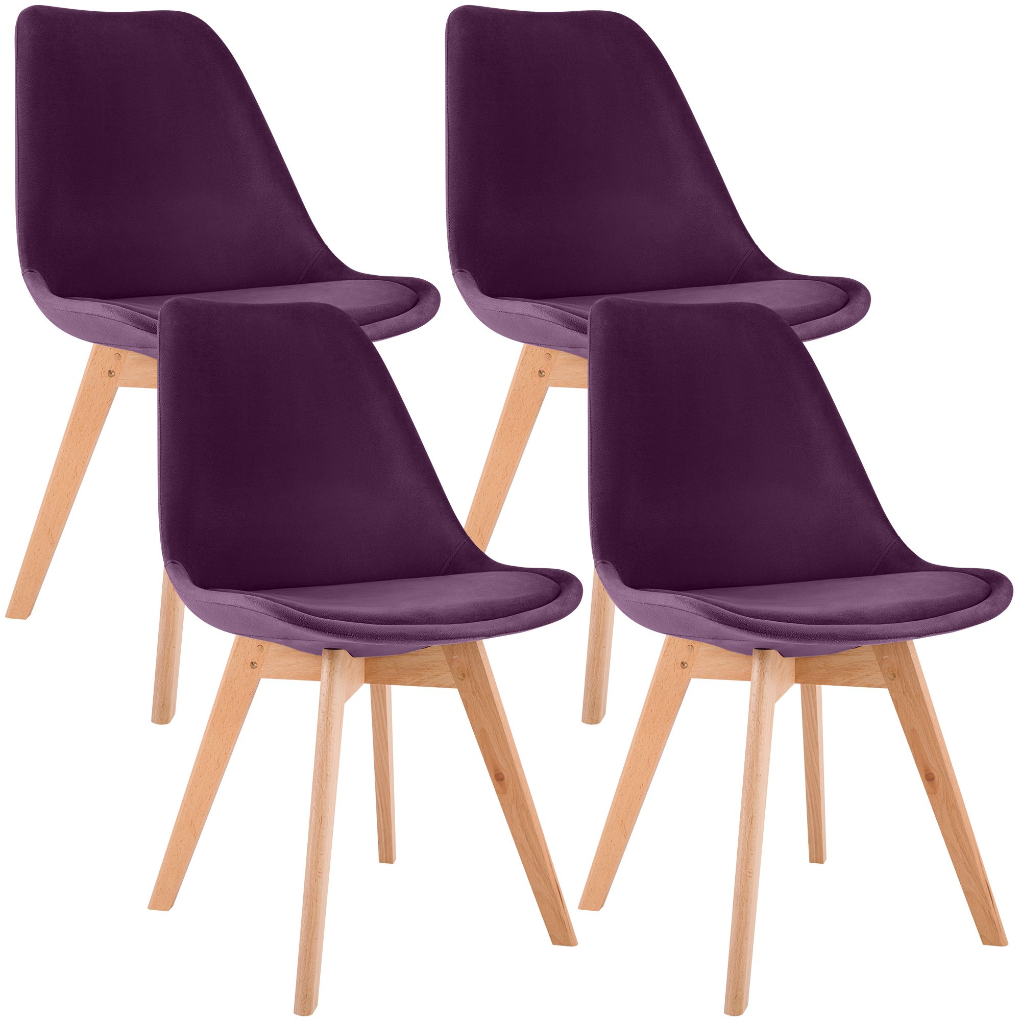 Set 4 sedie da pranzo Linares eleganti e confortevoli per ogni ambiente