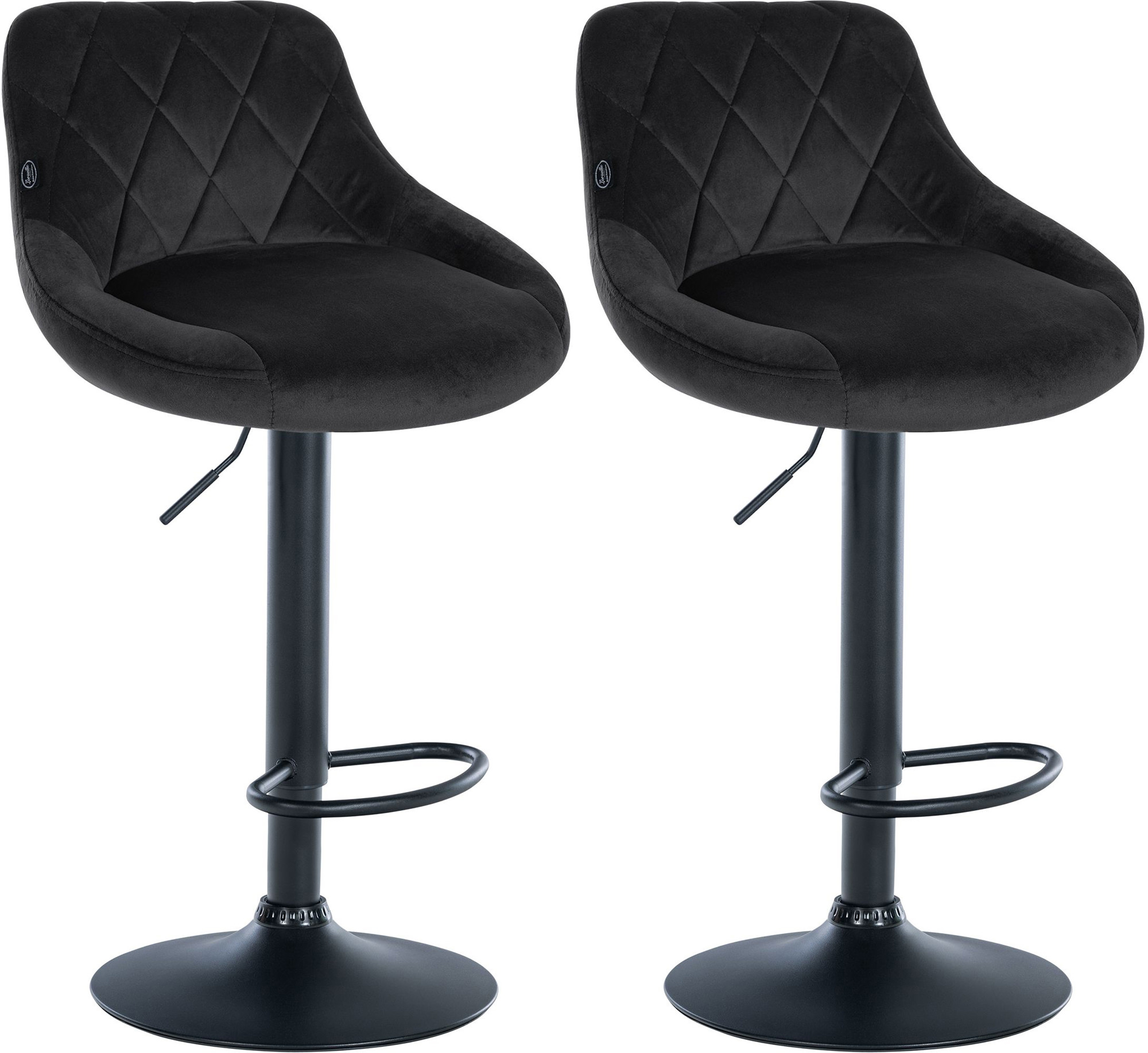 Set di 2 sgabelli da bar Lazio Velvet