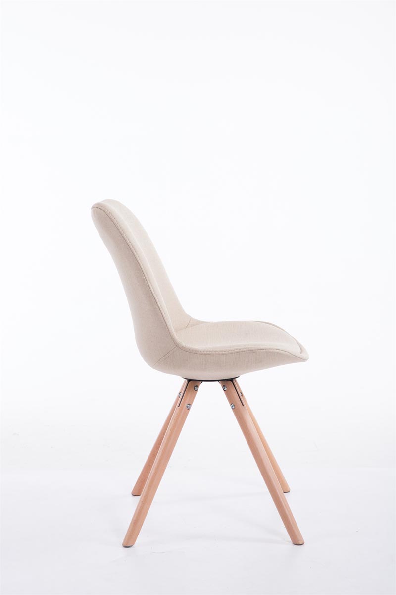 Sedia Toulouse in stoffa gambe tonde