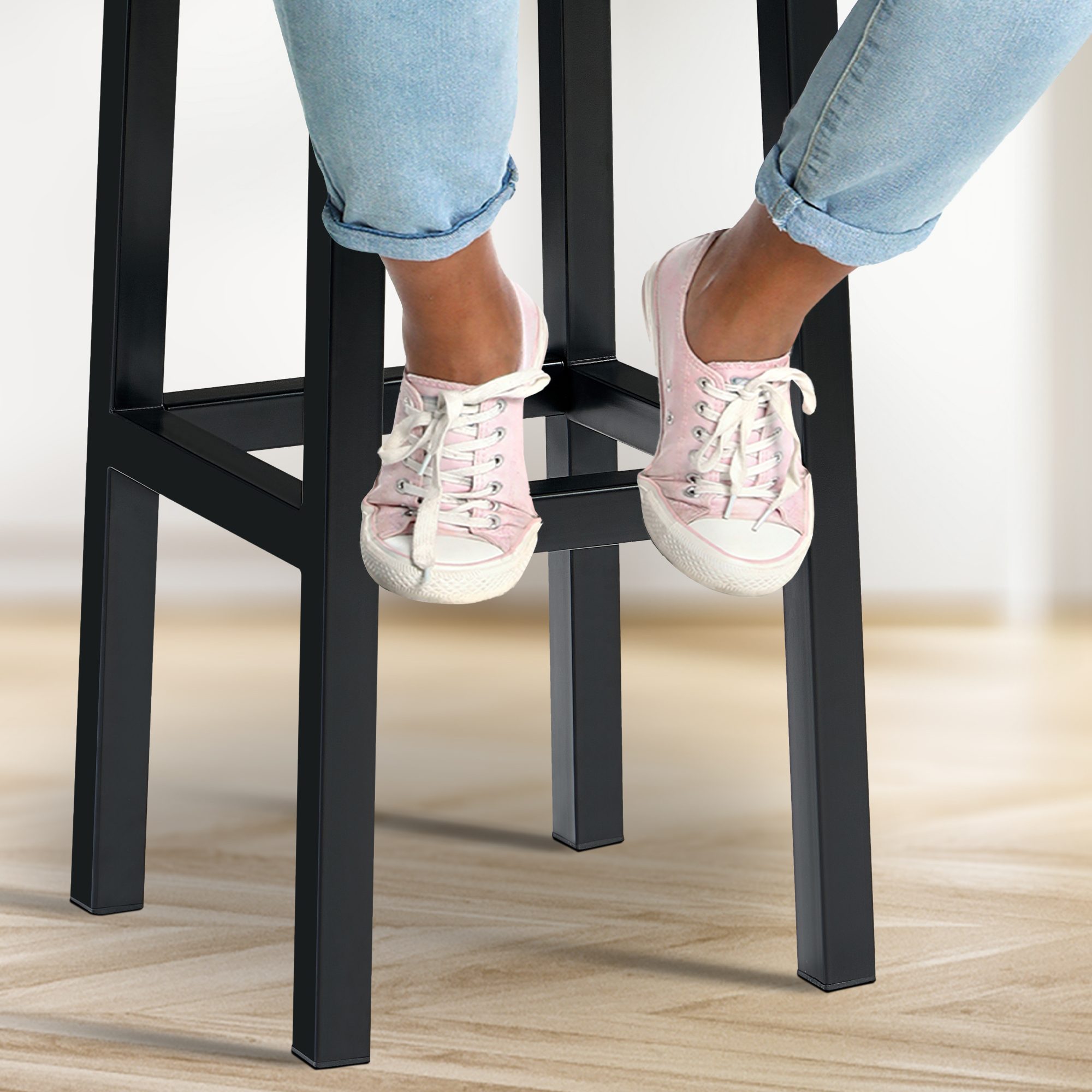 Sgabello Taylor Altezza seduta 83 cm Struttura in metallo nero