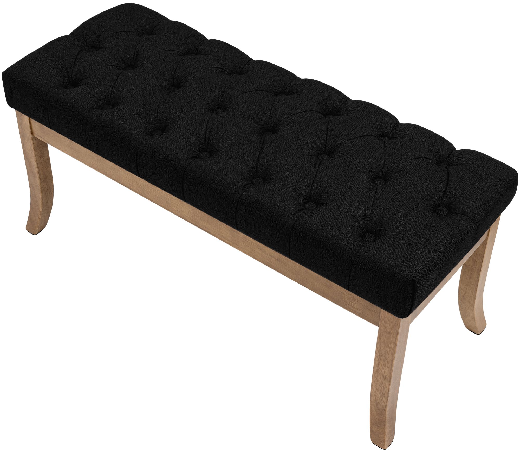 Panca design RAMSES in legno chiaro antico tessuto