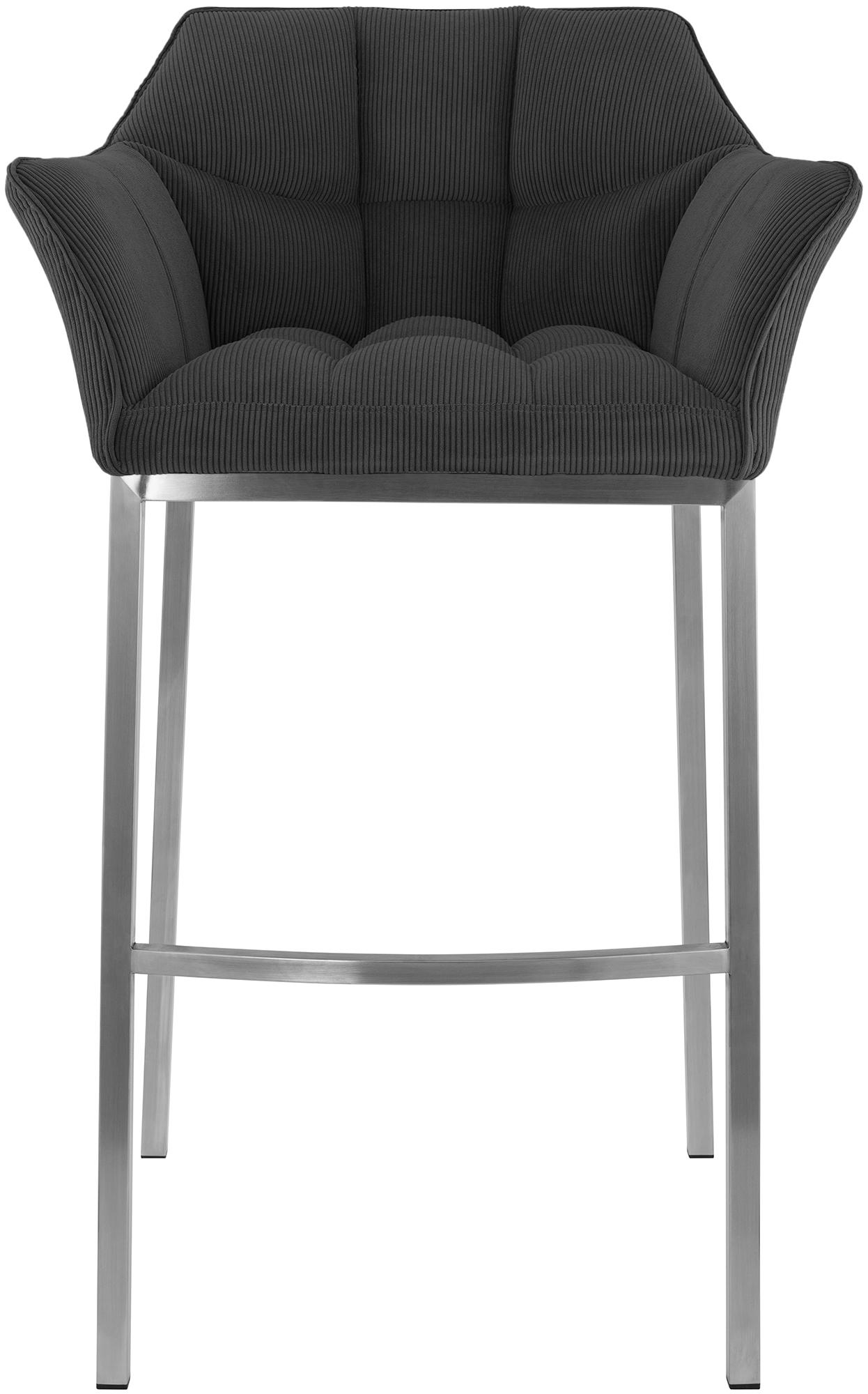 Sgabello Bar Damaso con Rivestimento In Corda e Base a Quattro Gambe