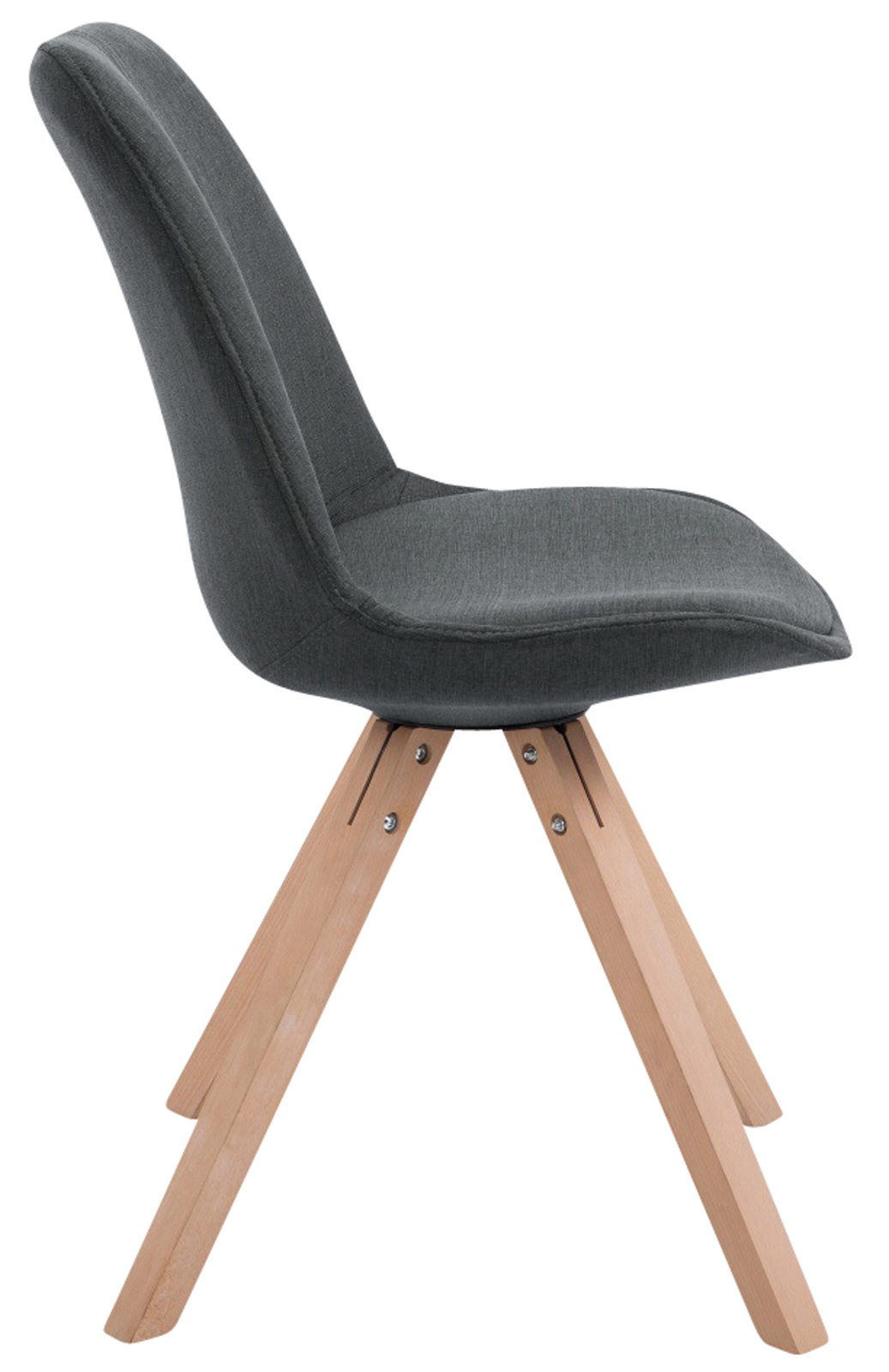 Set di 4 sedie per visitatori Toulouse Fabric Square