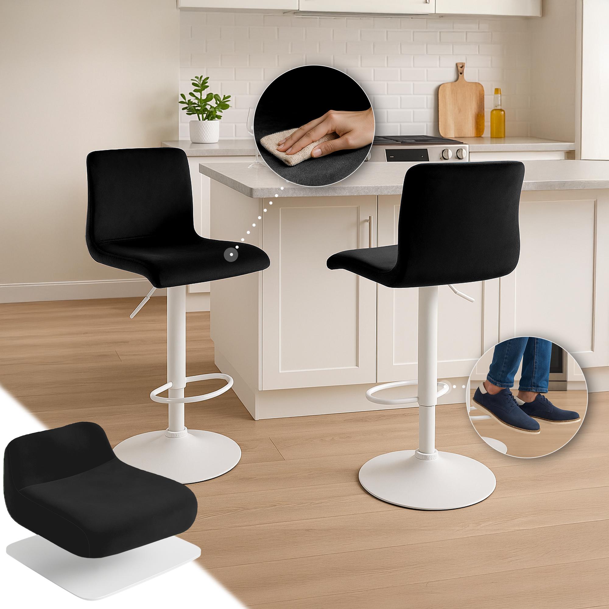 Sgabello Bar Hover in Velluto