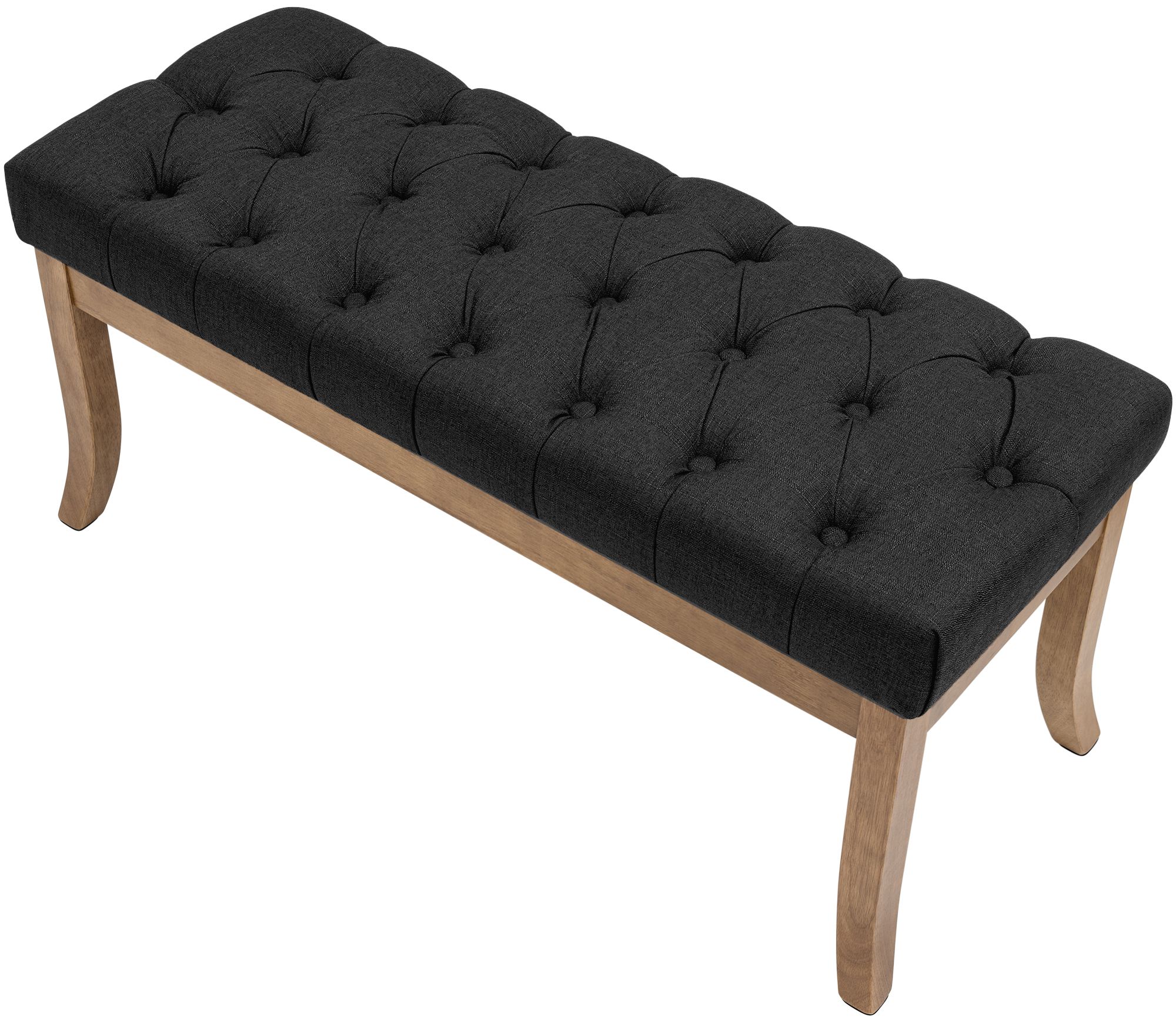 Panca design RAMSES in legno chiaro antico tessuto