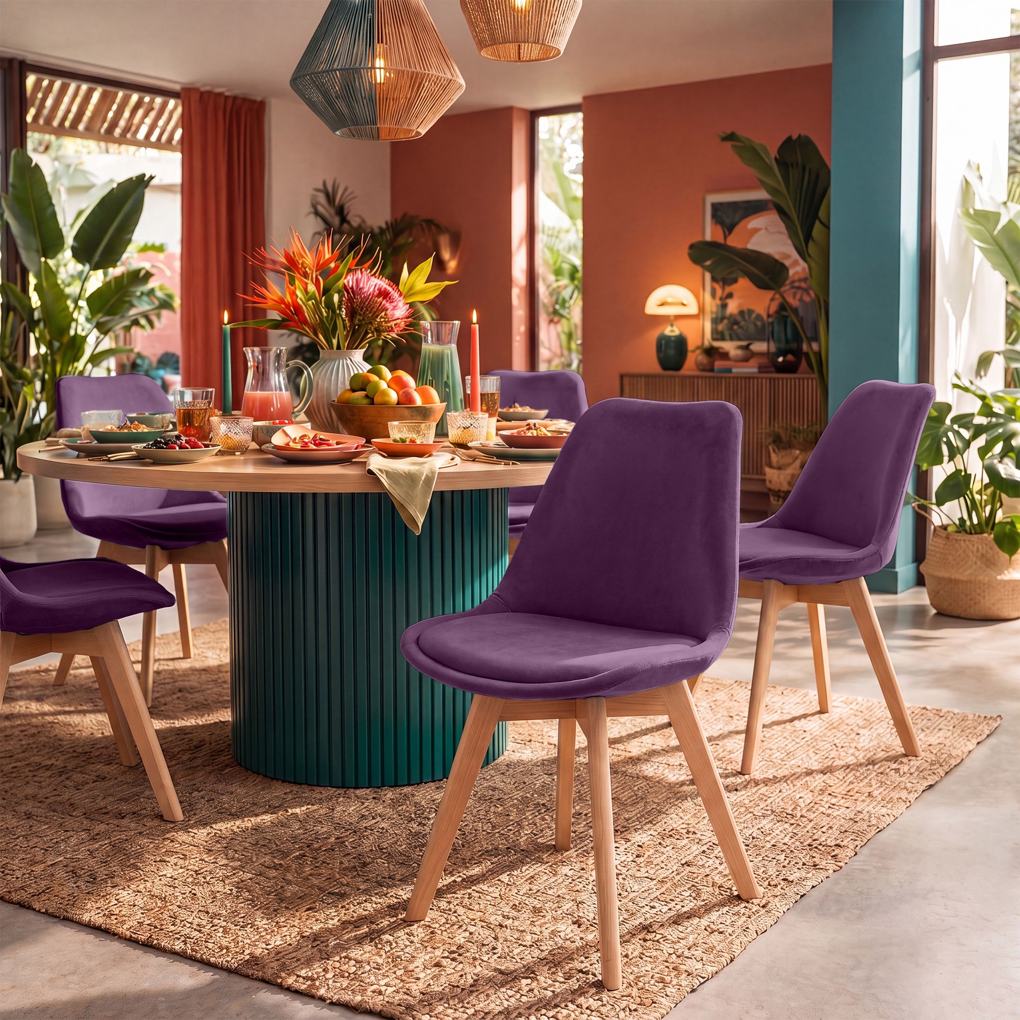 Set 4 sedie da pranzo Linares eleganti e confortevoli per ogni ambiente