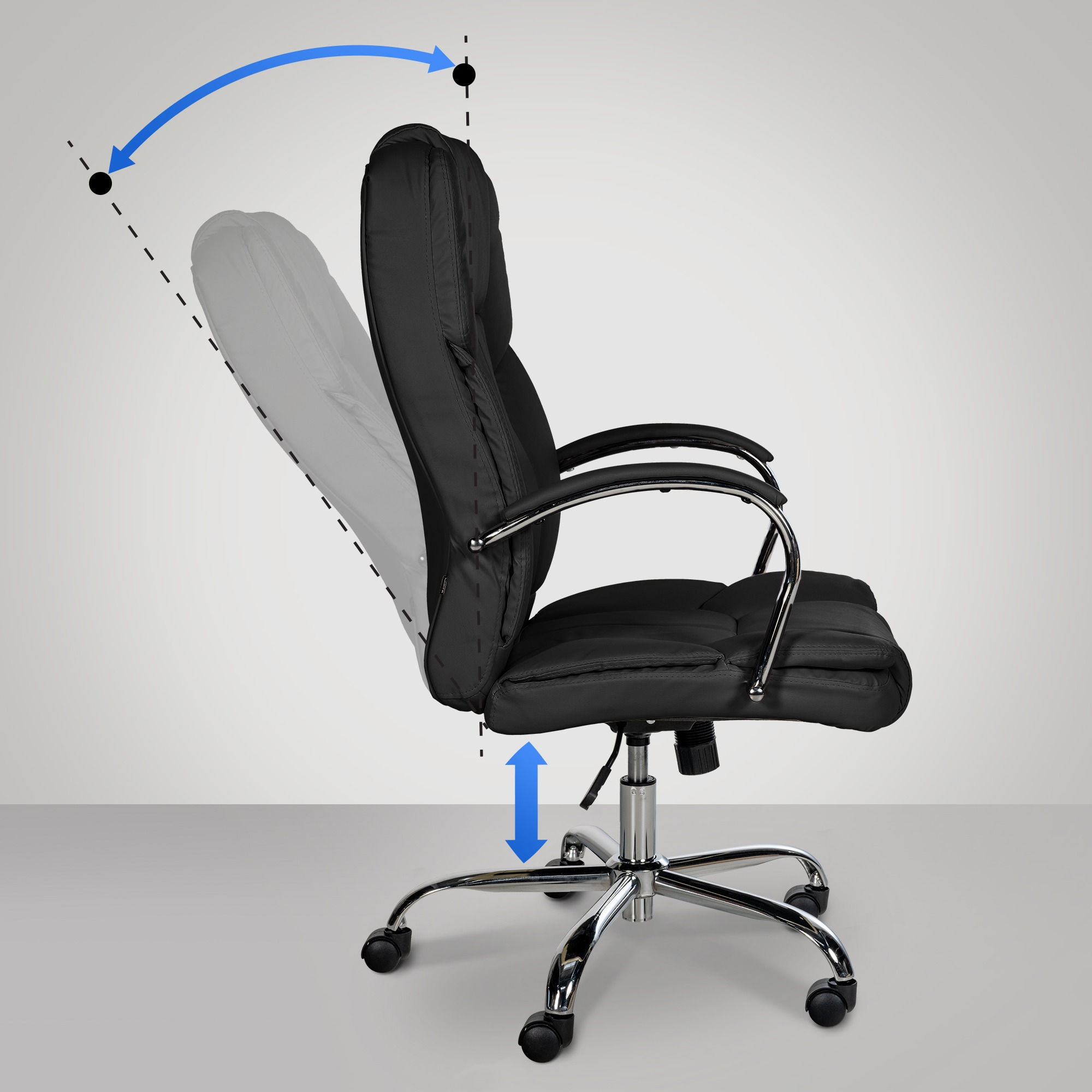 Poltrona ufficio XXL Xanthos in similpelle