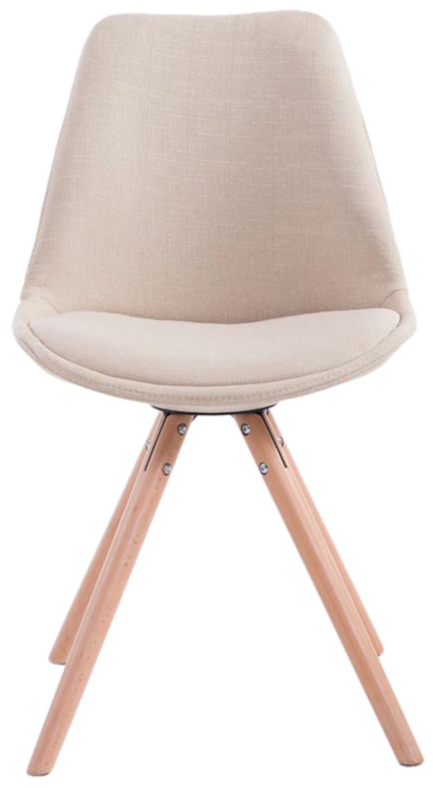 Set di 4 sedie per visitatori Toulouse Fabric Round