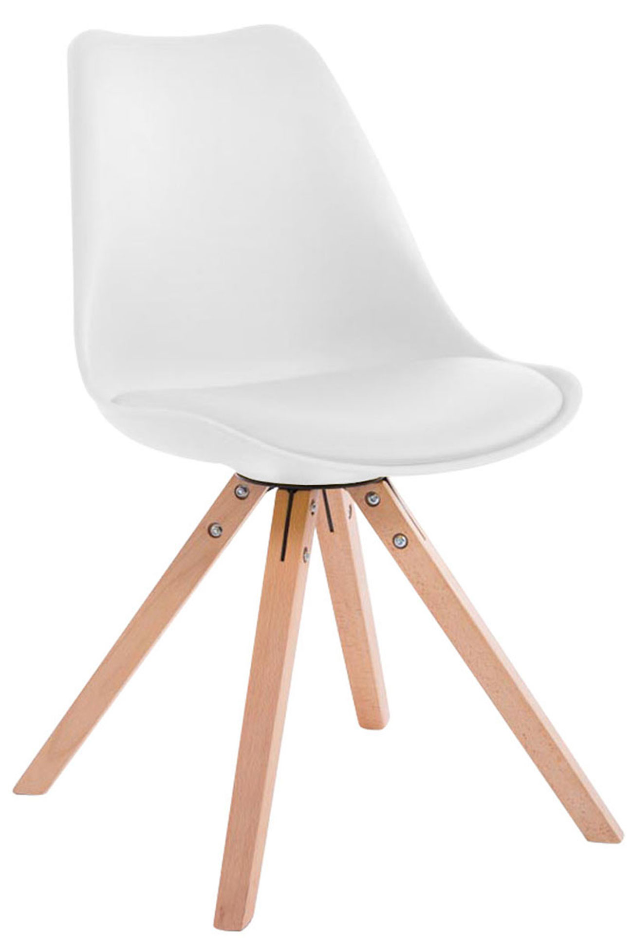 Sedia Toulouse in similpelle gambe quadrate