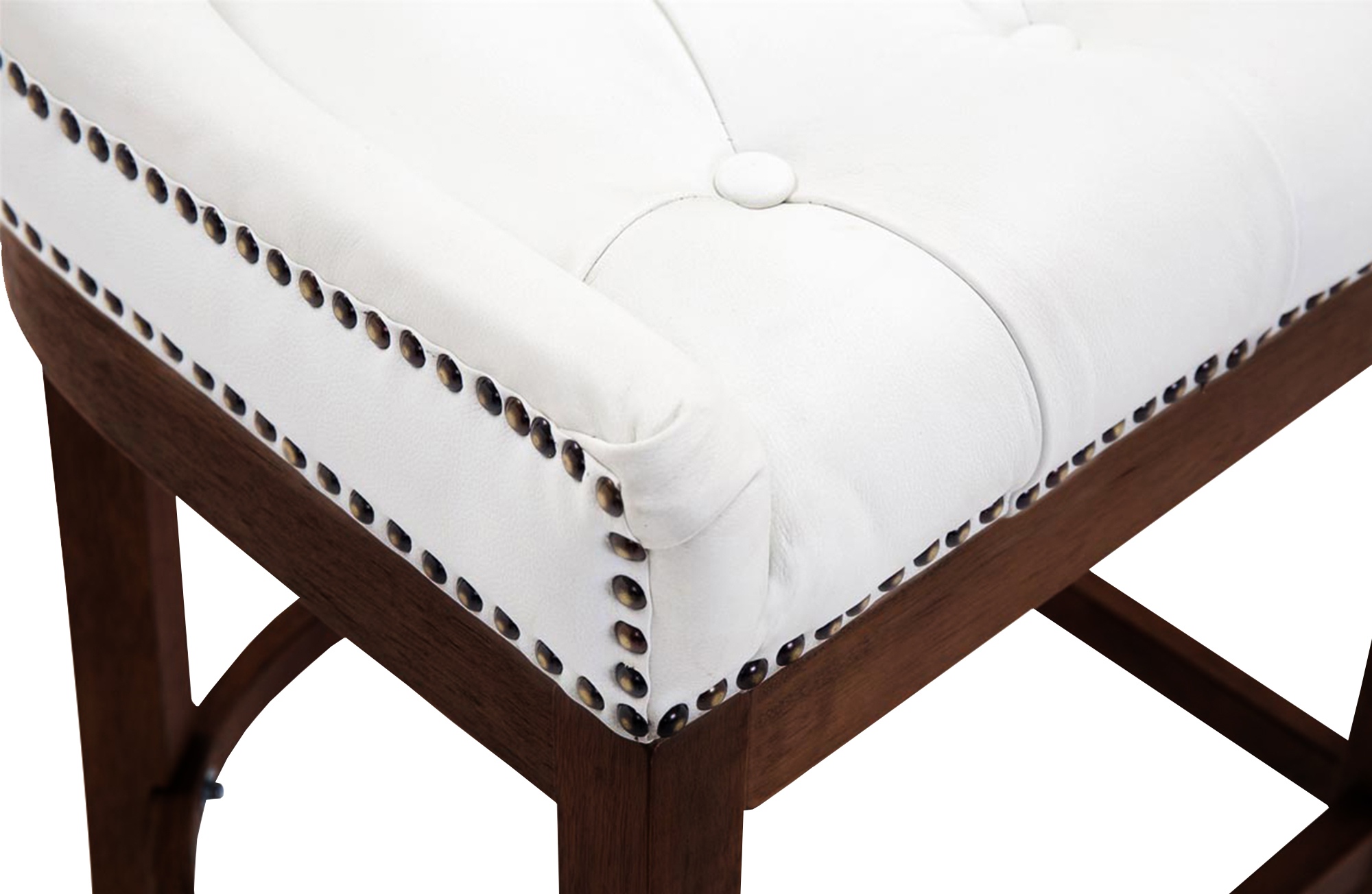 Sgabello Lakewood vera pelle antico-scuro