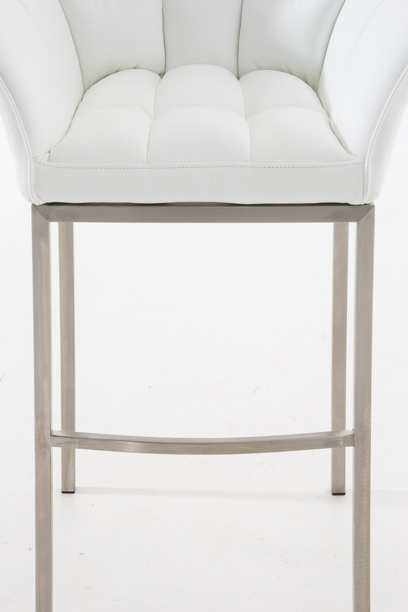 Sgabello da Bar Damaso in Similpelle con Base a Quattro Gambe