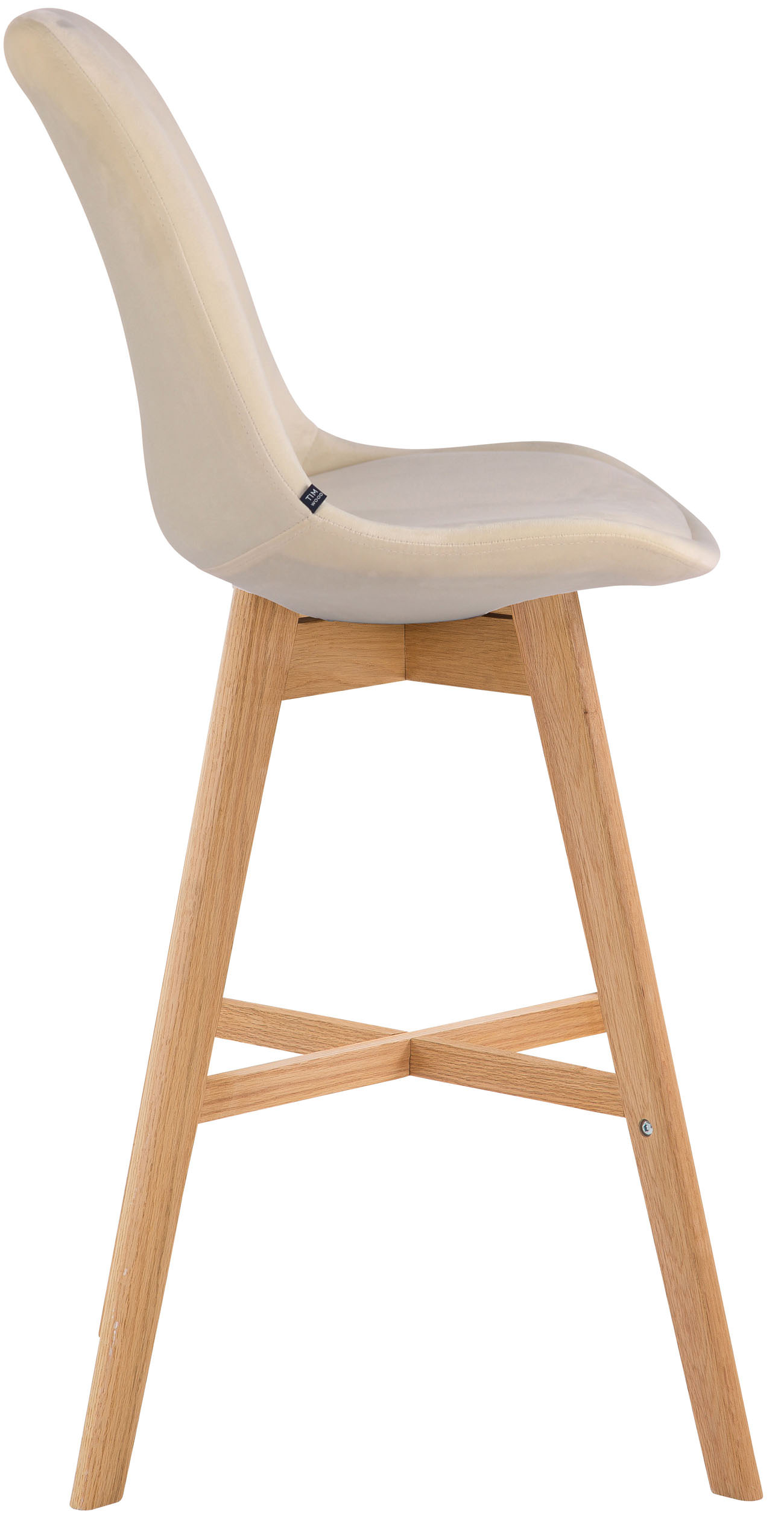 Set 2 Sgabelli Cucina Cannes In Velluto E Legno