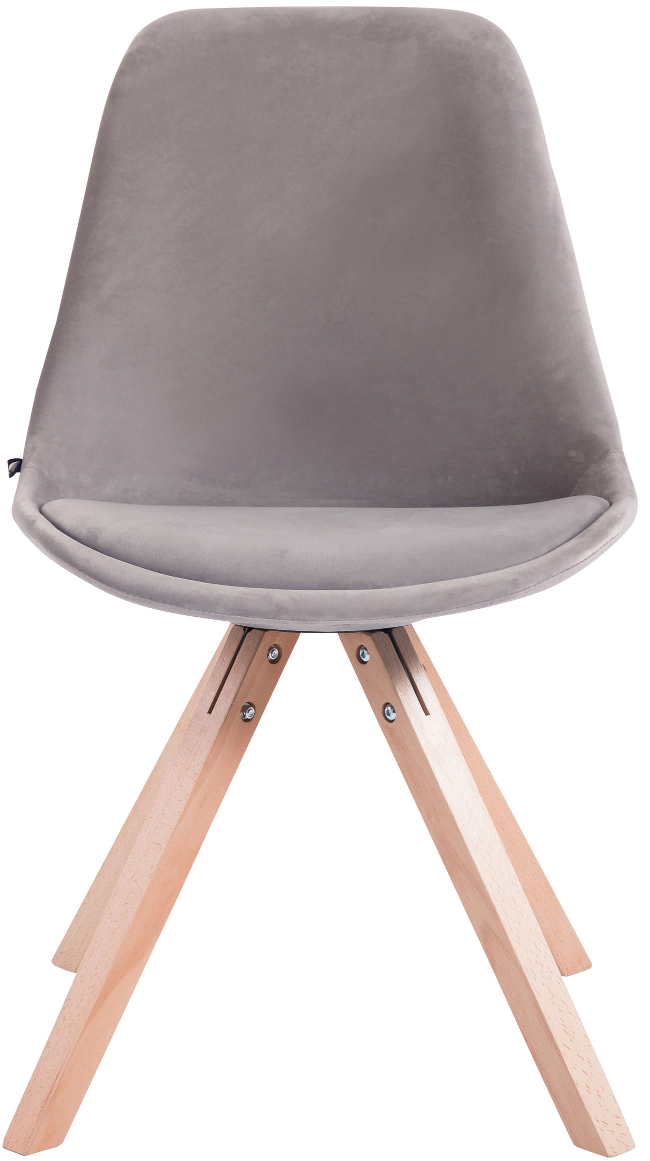 Sedia Toulouse in velluto gambe quadrate
