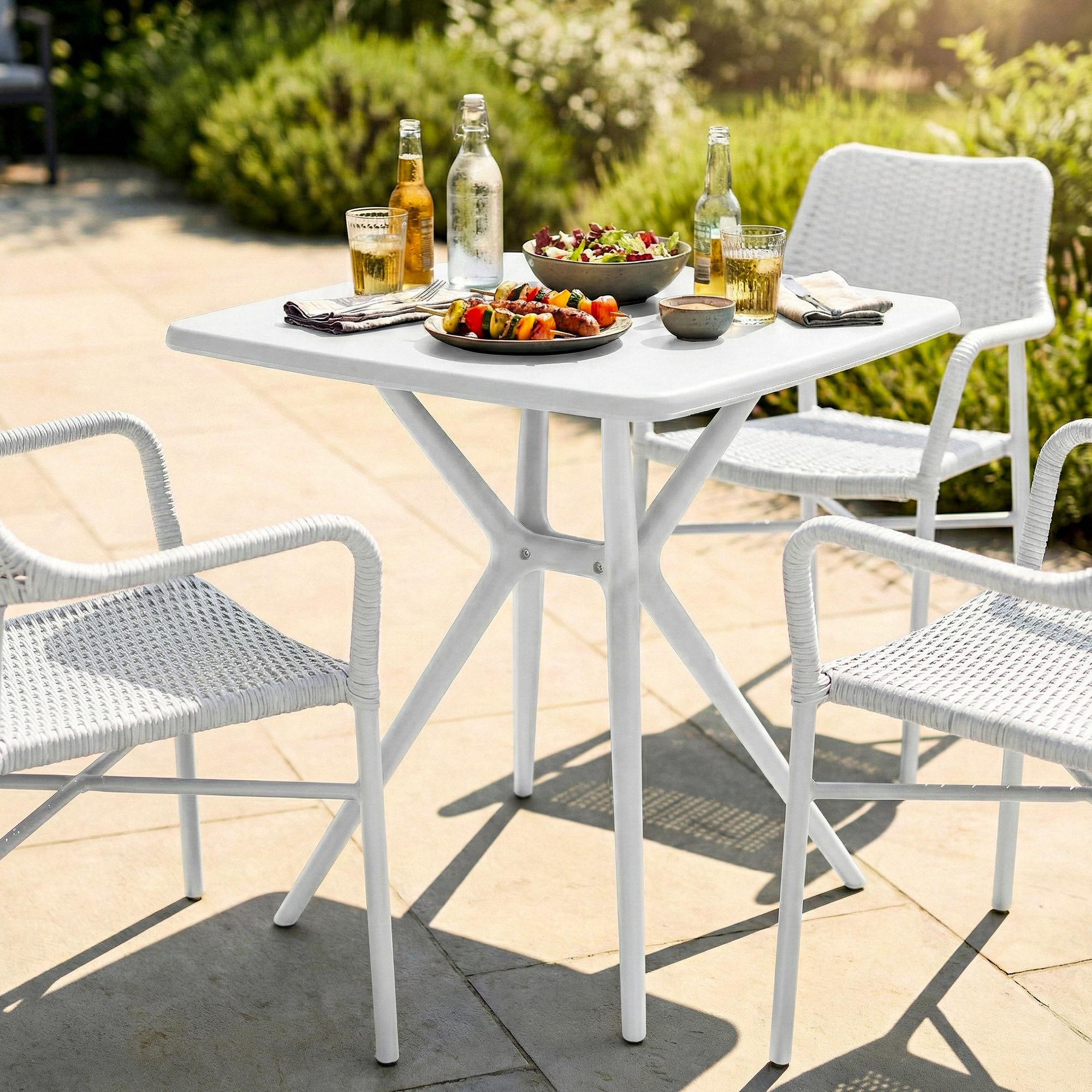 Tavolo da giardino Becky quadrato 72 x 72 cm