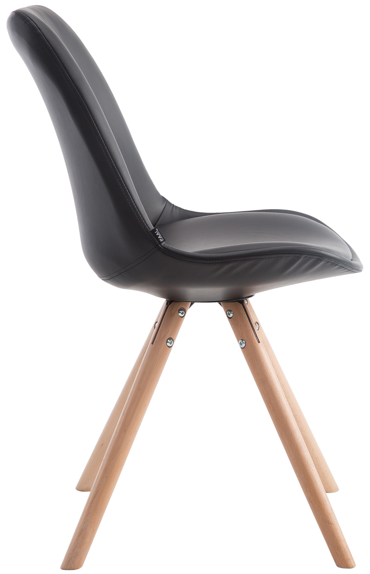 Sedia visitatore Laval in similpelle gambe tonde
