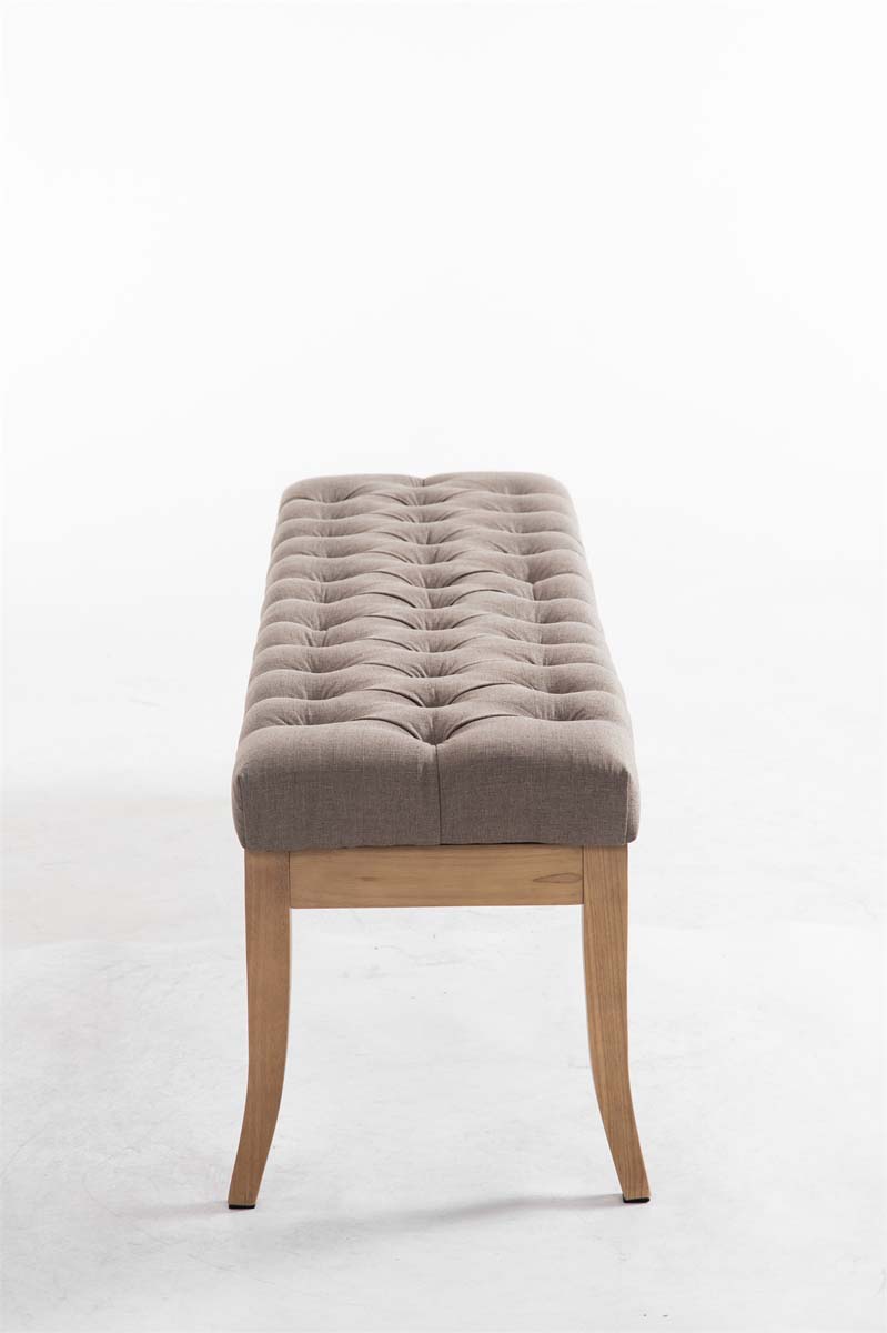 Panca design RAMSES in legno chiaro antico tessuto