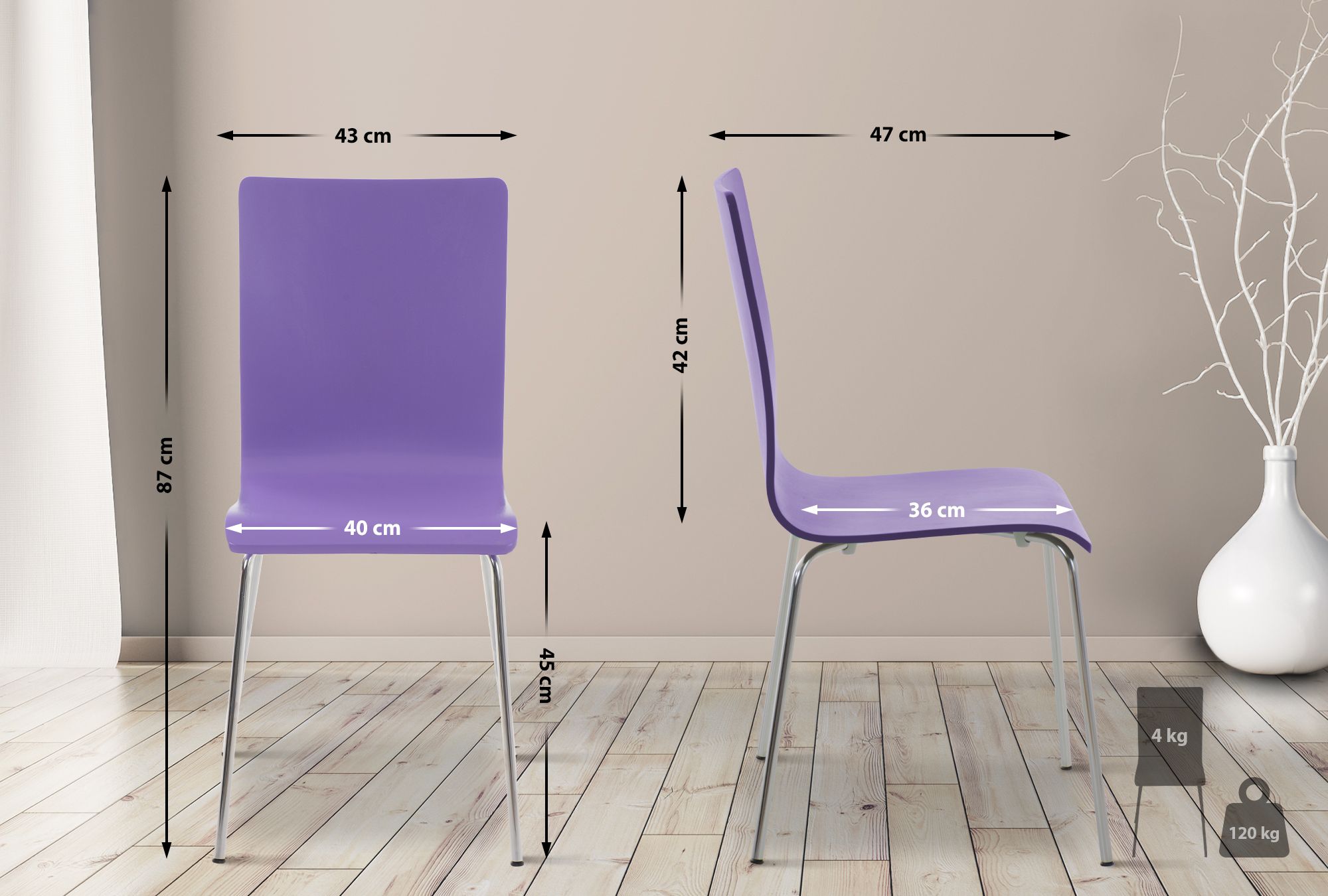 Set 2x Sedie Visitatore PEPE