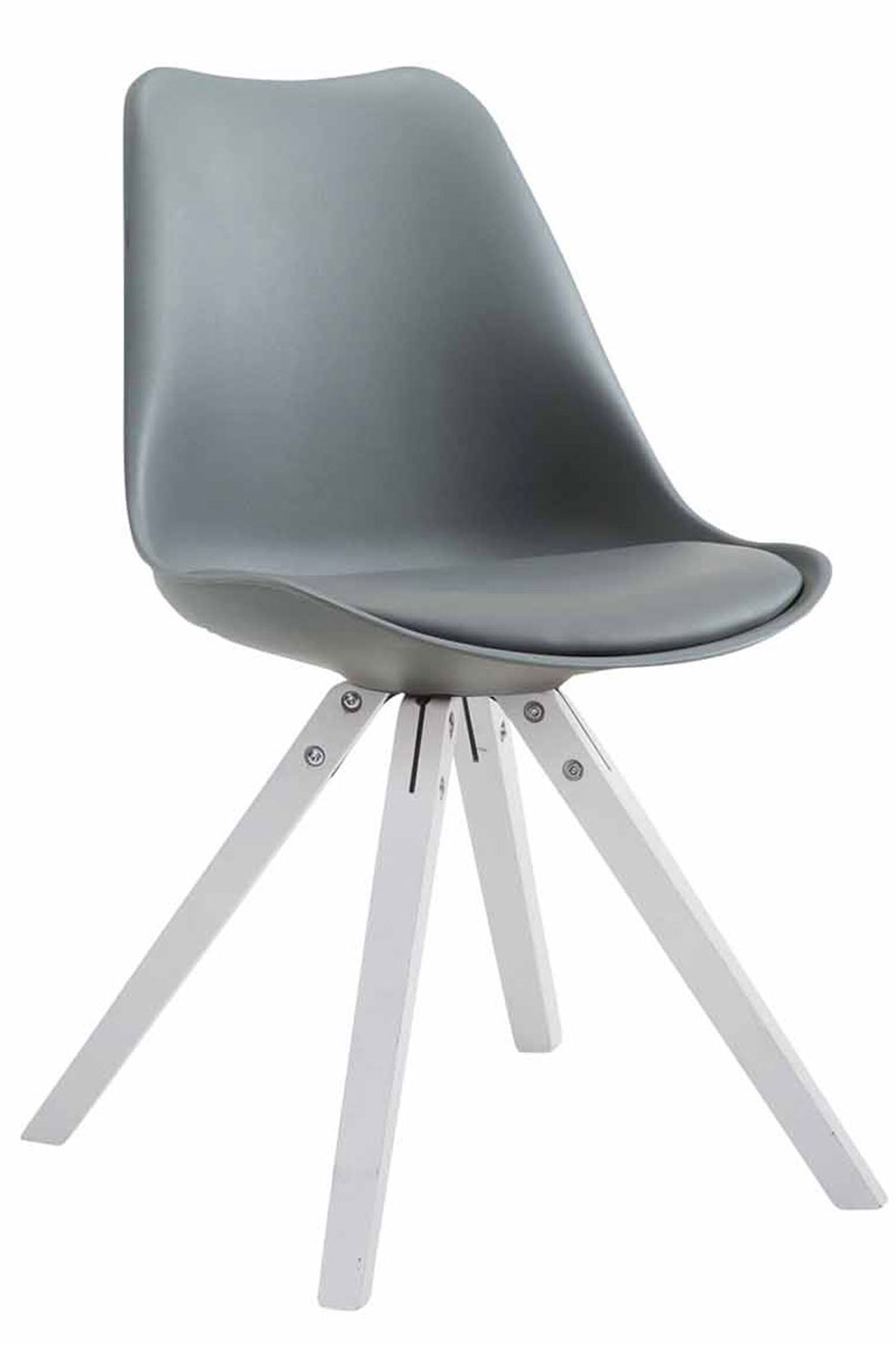 Sedia Toulouse in similpelle gambe quadrate
