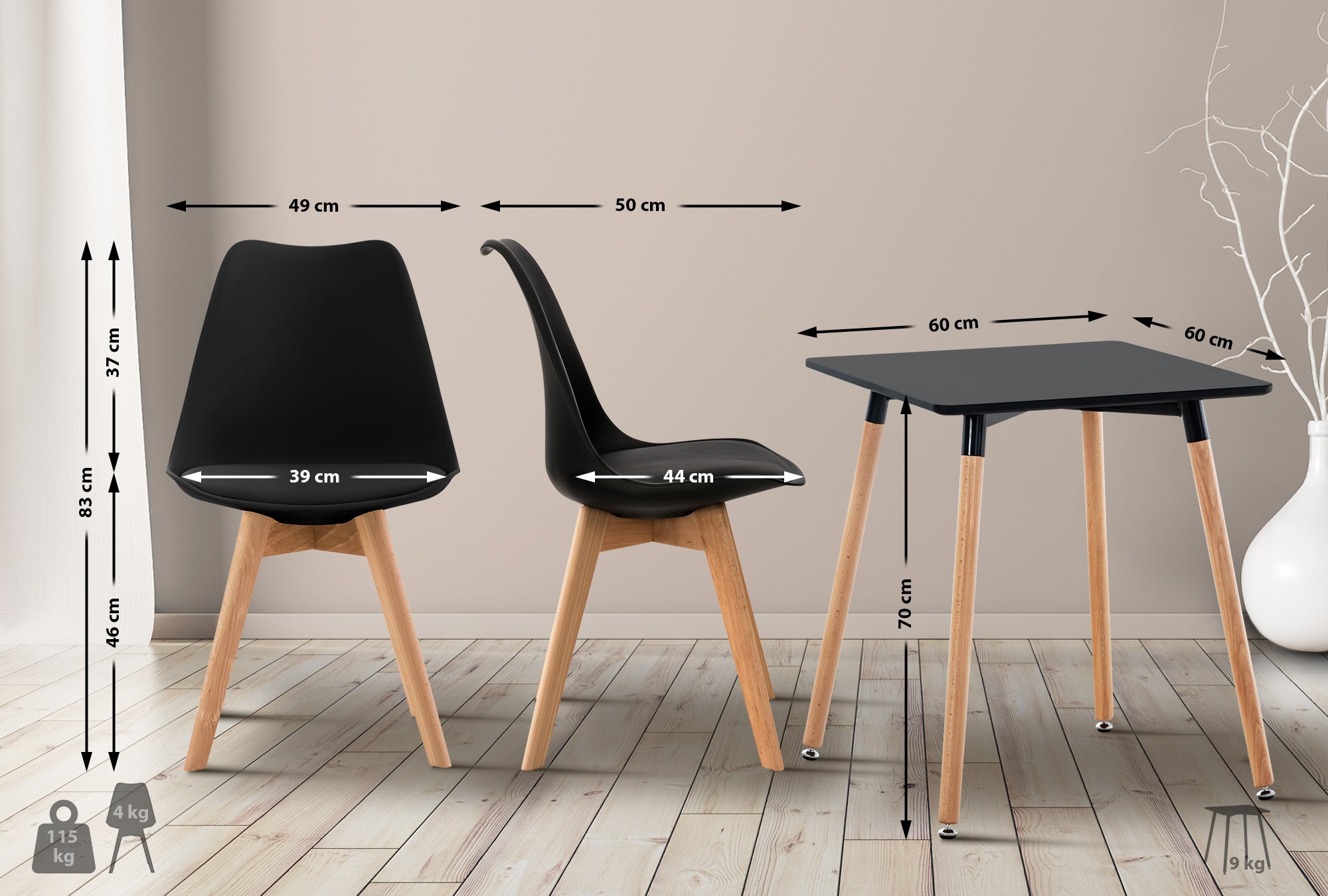 Set da pranzo Liborg 60 x 60 cm