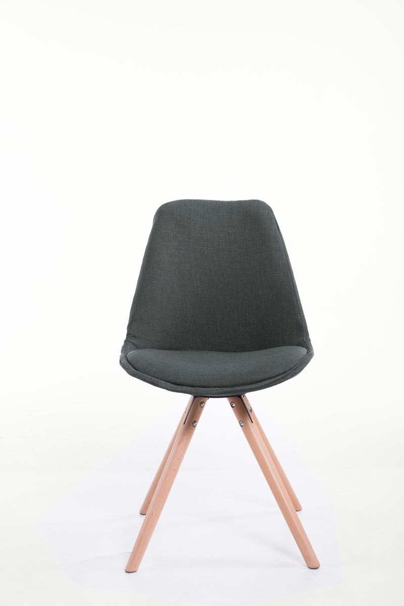 Sedia Toulouse in stoffa gambe tonde