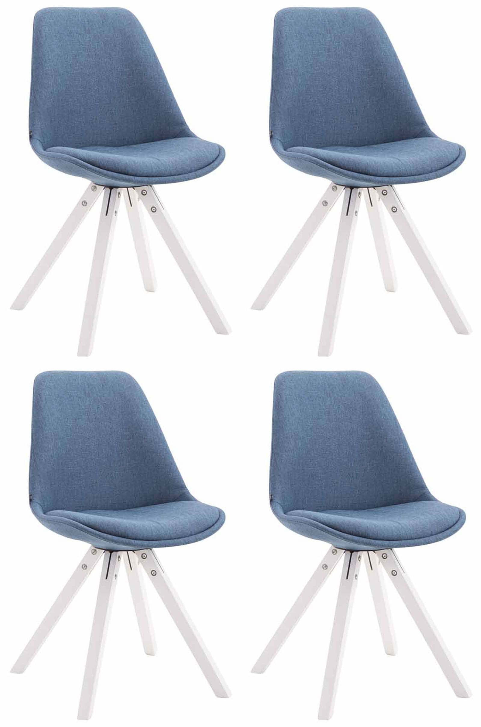 Set di 4 sedie per visitatori Toulouse Fabric Square