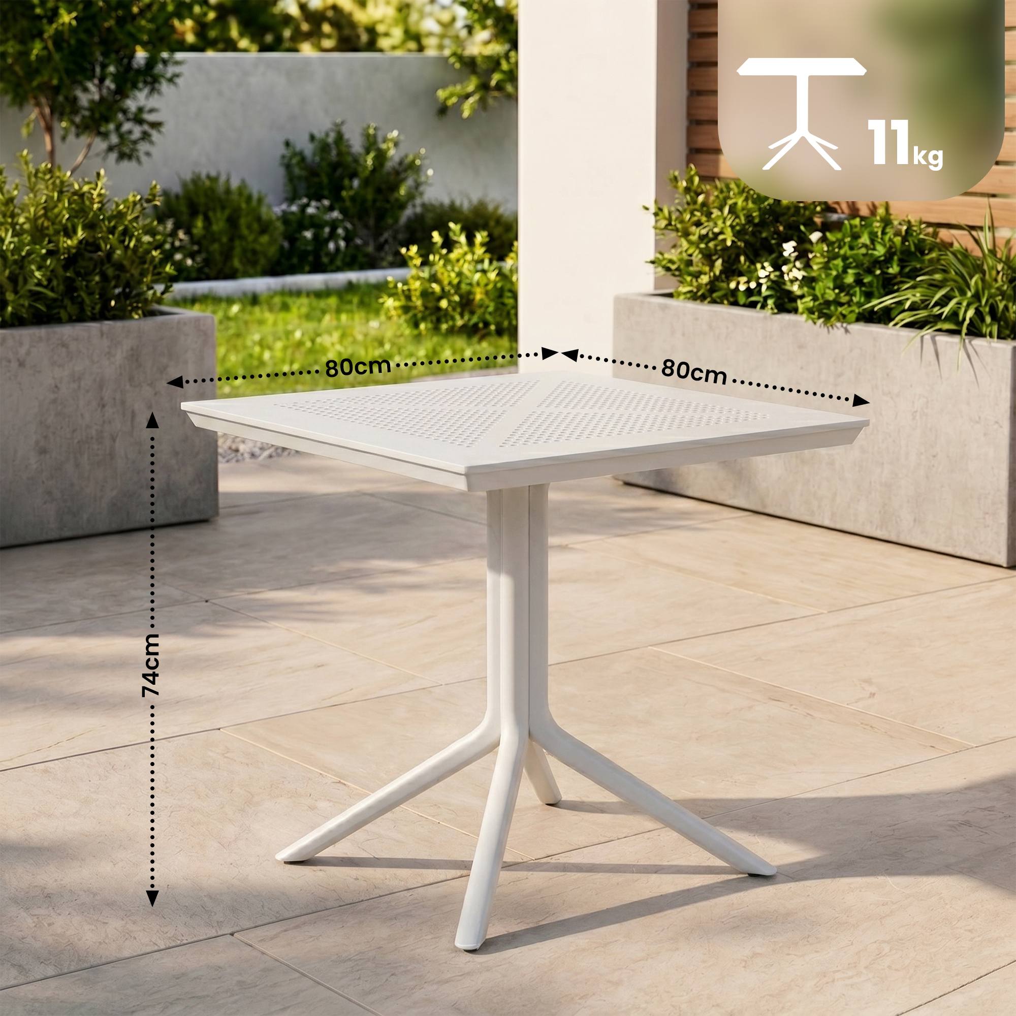 Tavolo Lenval 80x80 cm robusto e moderno ideale per cucina o soggiorno facile da pulire design compatto