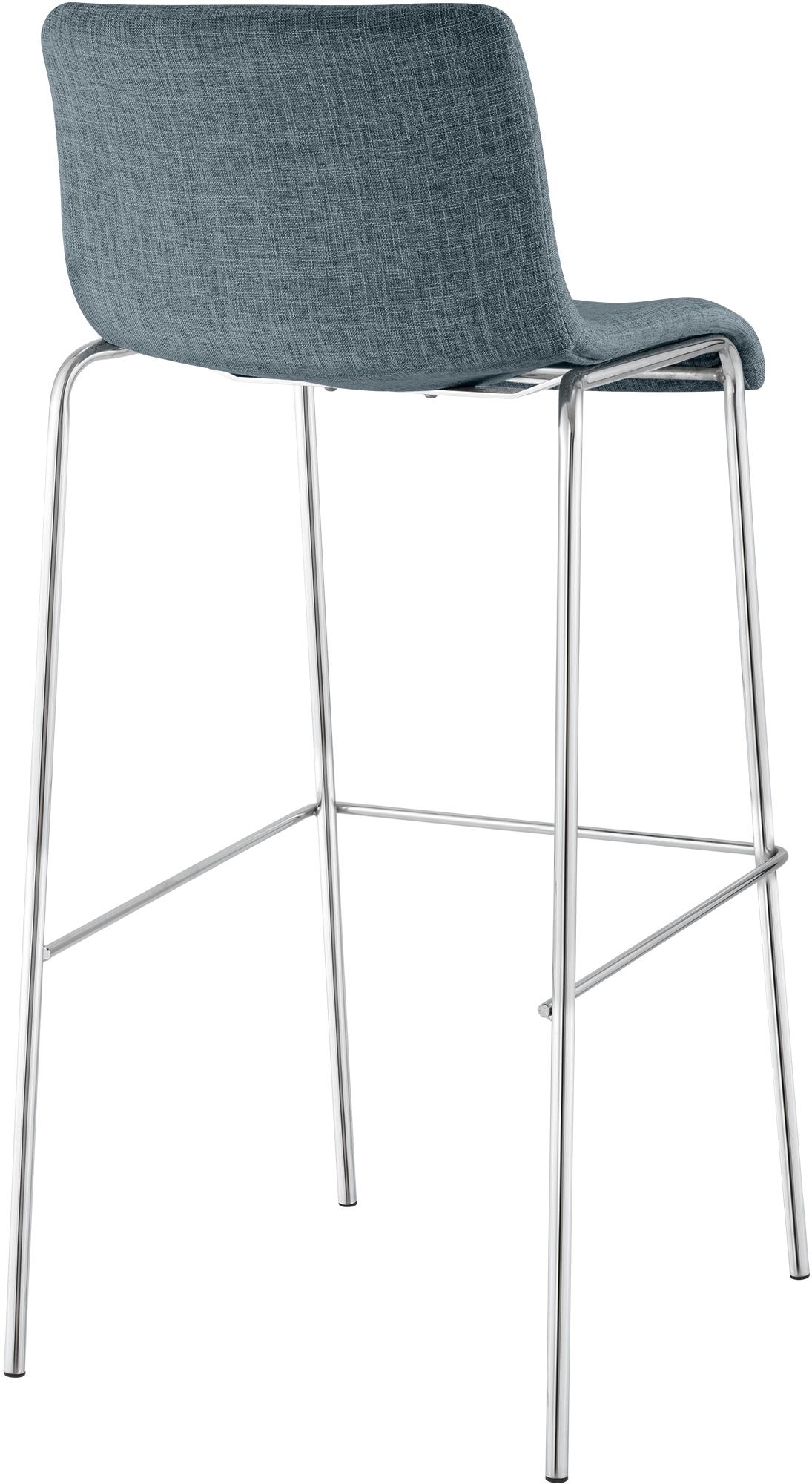 Set da 2 sgabelli da bar Hover in tessuto con base a 4 gambe