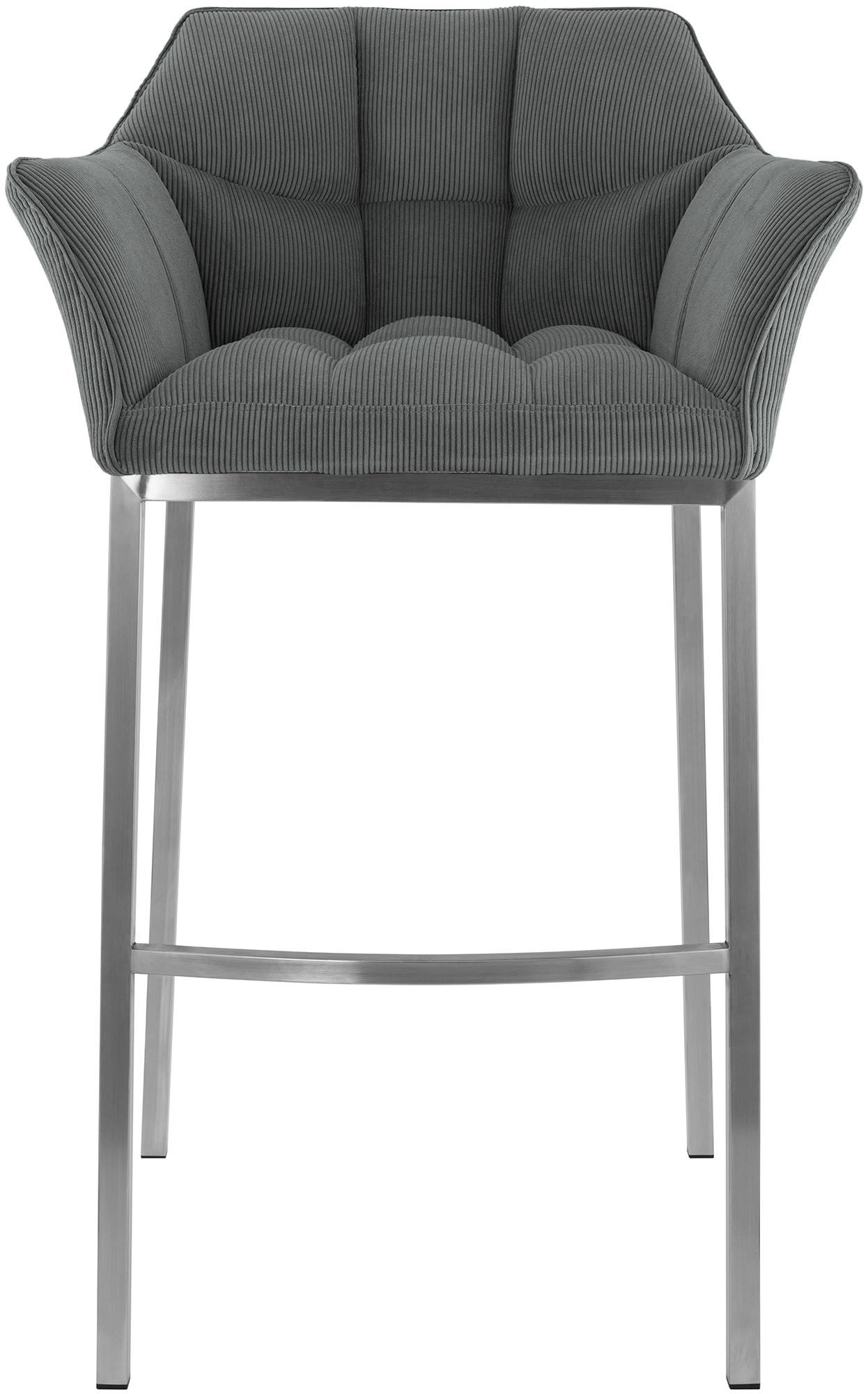 Sgabello Bar Damaso con Rivestimento In Corda e Base a Quattro Gambe