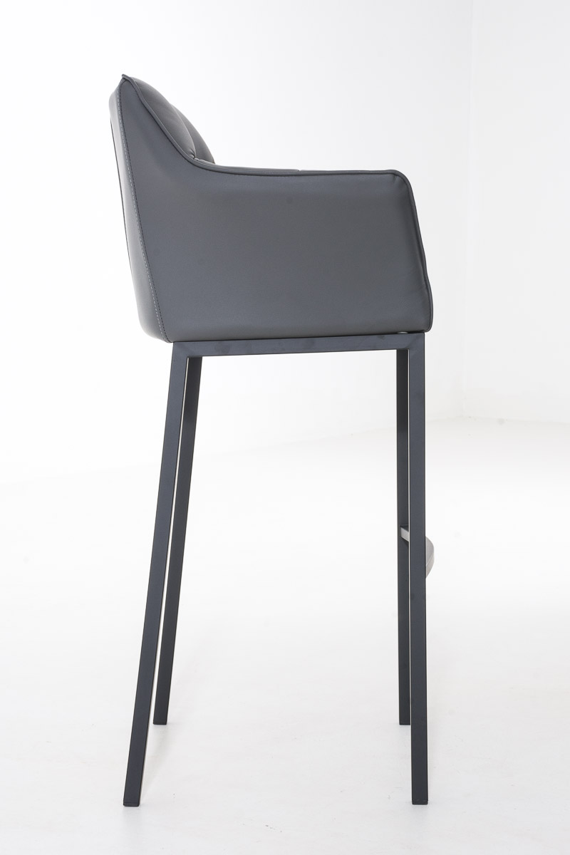 Set di 2 sgabelli da bar Damaso in similpelle con struttura a quattro gambe