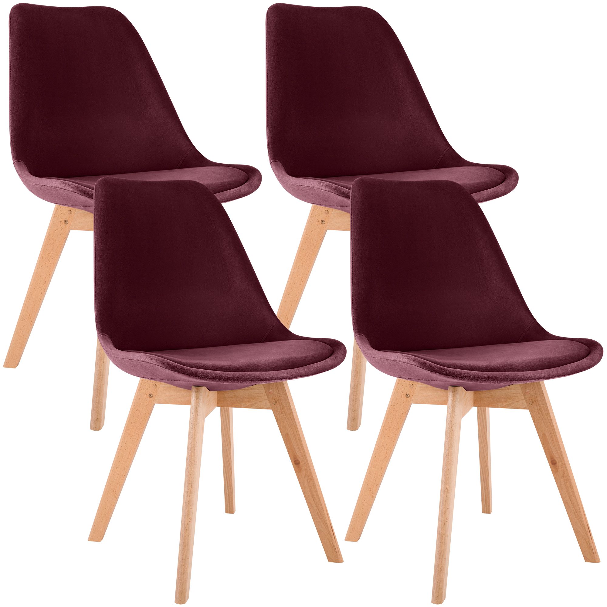 Set 4 sedie da pranzo Linares eleganti e confortevoli per ogni ambiente
