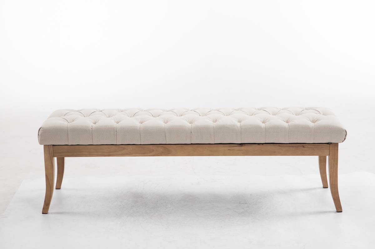 Panca design RAMSES in legno chiaro antico tessuto