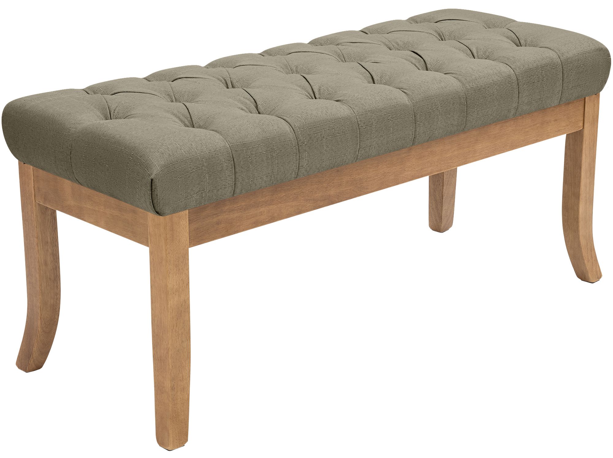 Panca design RAMSES in legno chiaro antico tessuto