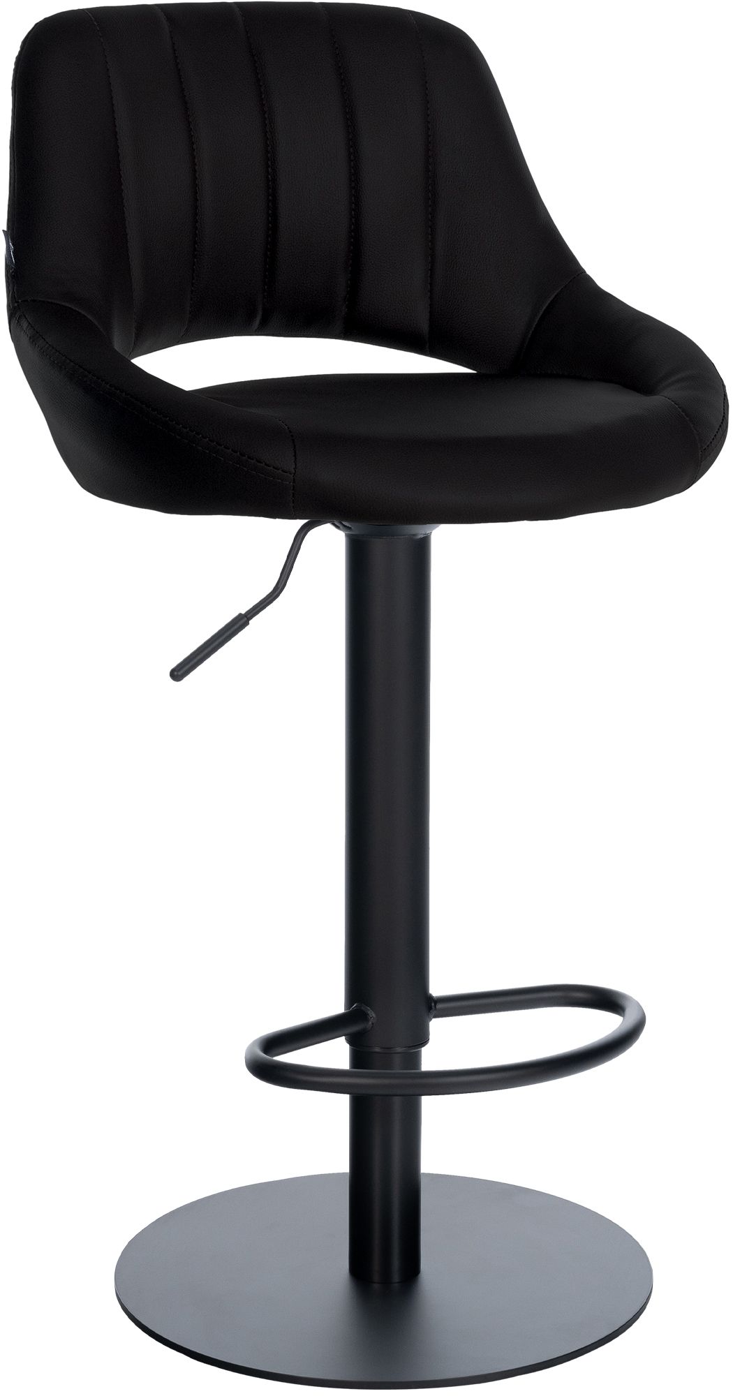 Sgabello da bar Milet nero con base extra pesante